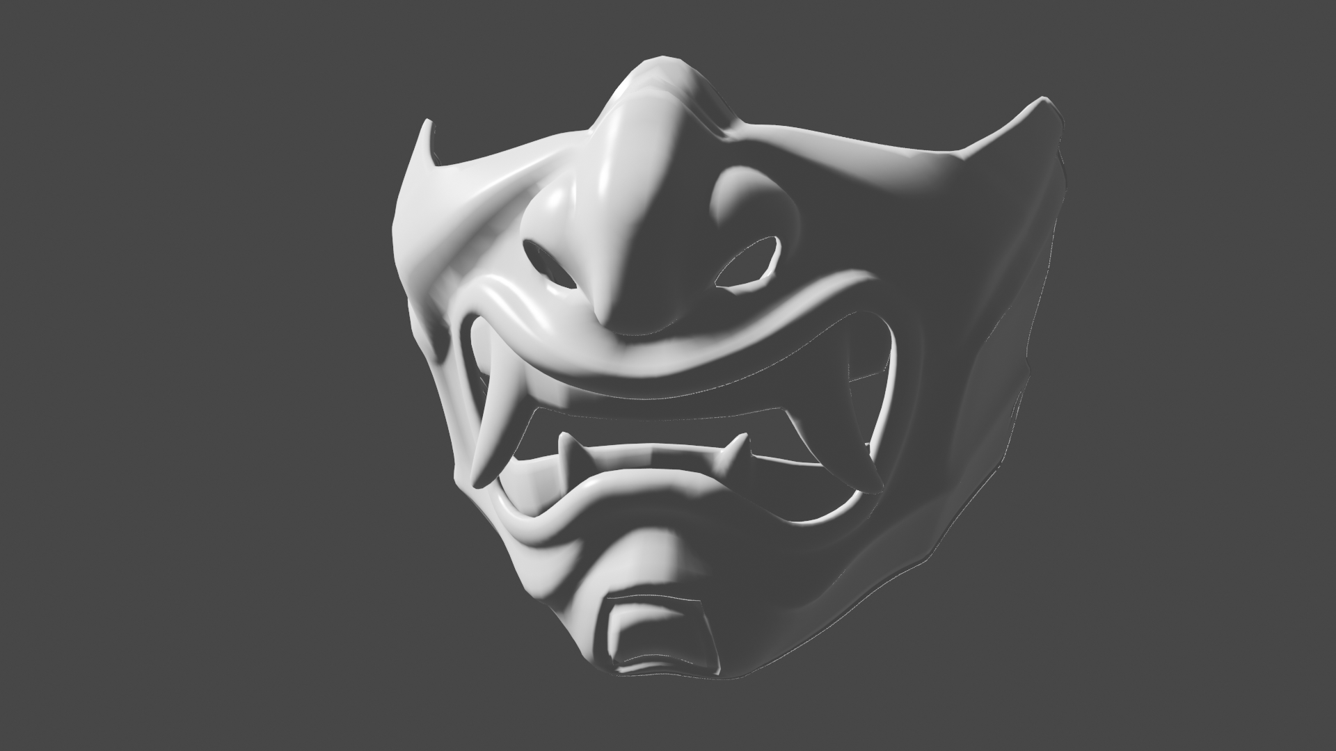1920x1080 3D file oni mask (samurai)・3D printing model to download・Cults