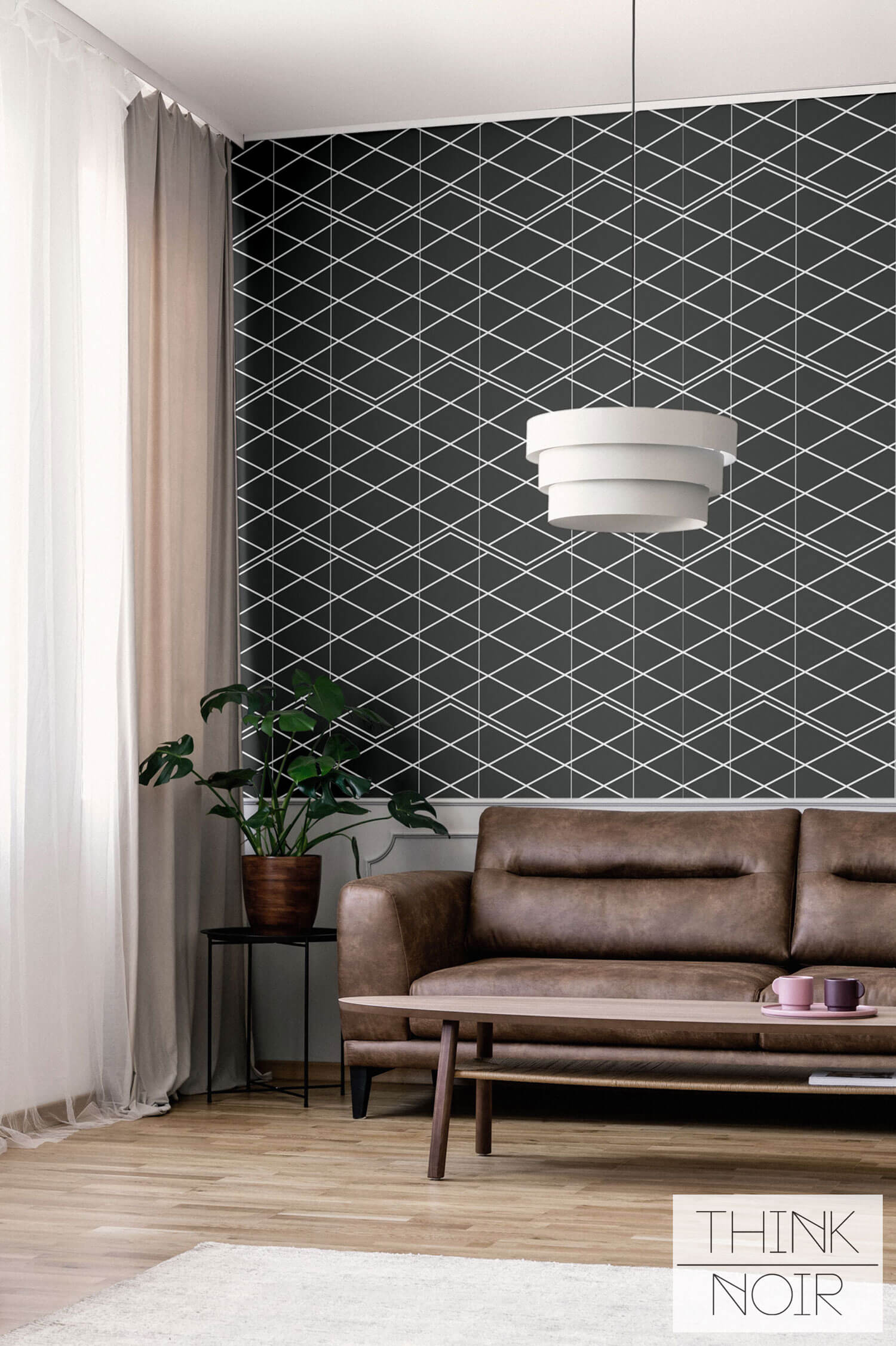 1500x2252 Dark Grey Geometric for walls