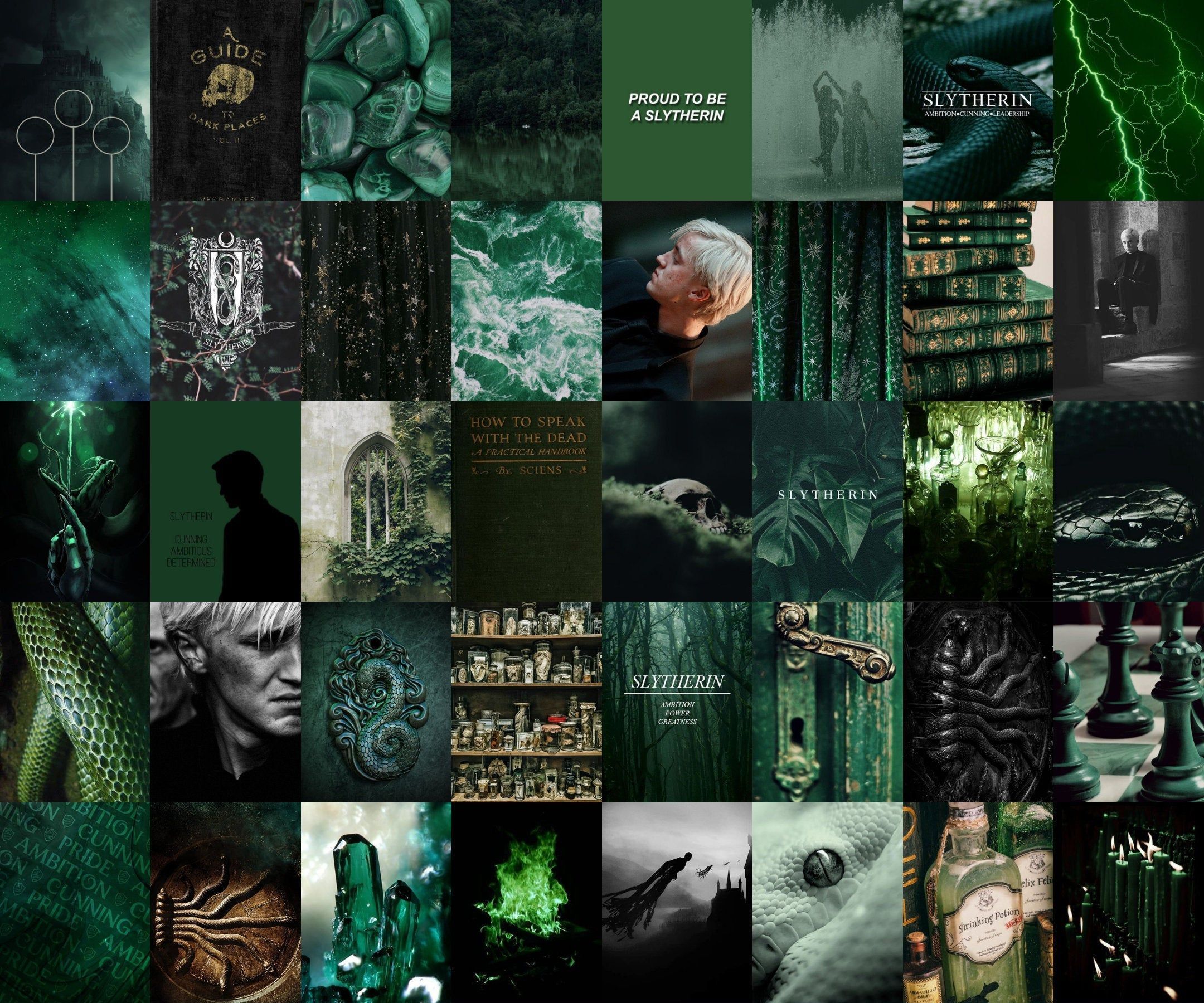 2160x1800 Slytherin Collage Wallpaper