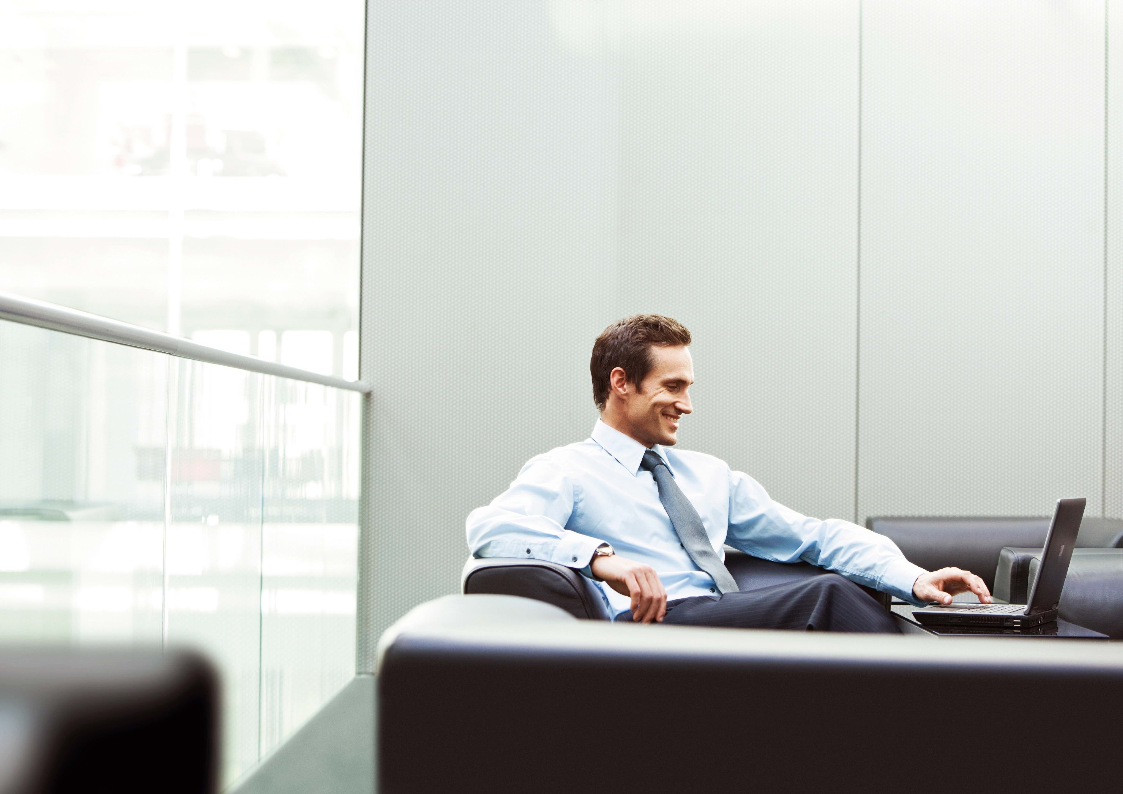 3780x2675 Man, Office, Businessman, smile, Laptop Gallery HD Wallpaper