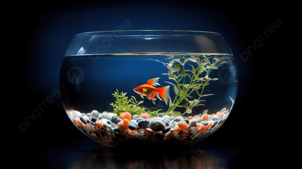 1200x673 Fish In A Bowl With Some Plants Background, Picture Of A Fish Bowl Background Image And Wallpaper for Free Download