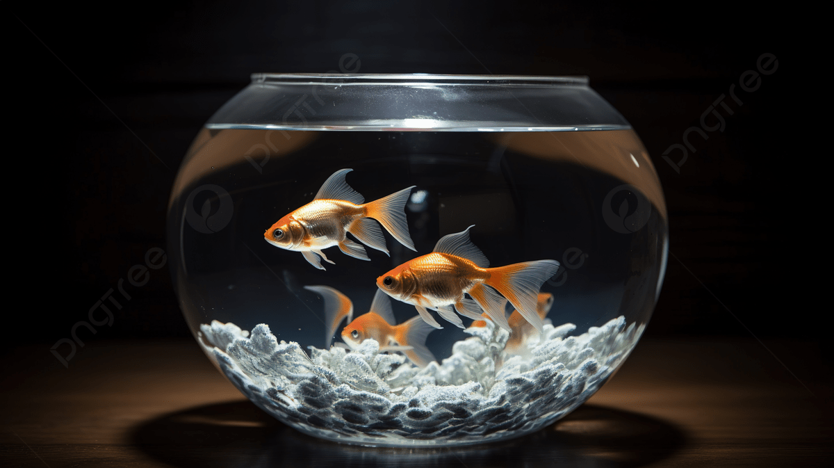 1200x673 Small Gold Fish Placed In A Glass Bowl Background, Picture Of A Fish Bowl Background Image And Wallpaper for Free Download