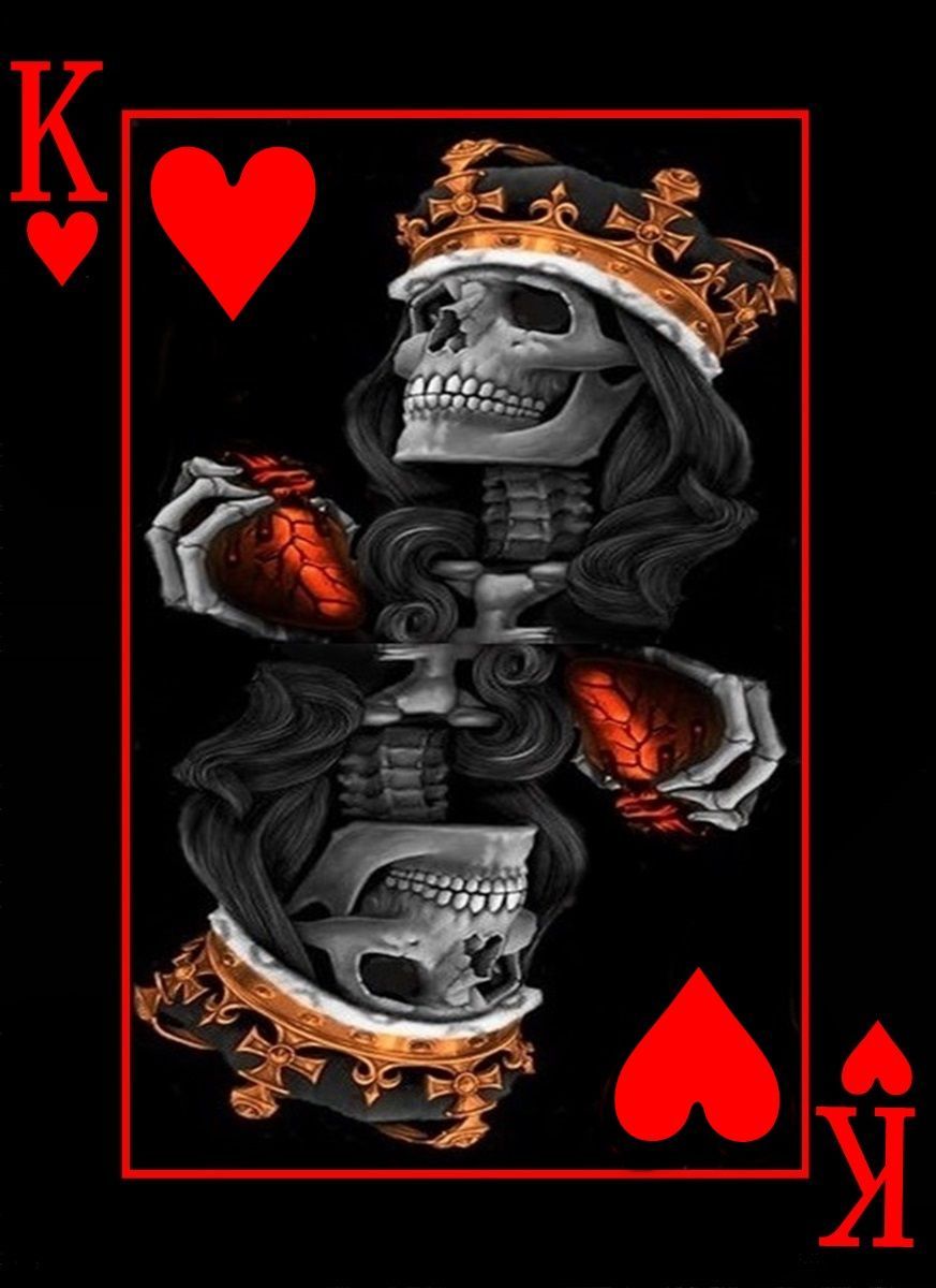 873x1200 playing card king skull heart. Card tattoo designs, Card tattoo, King card