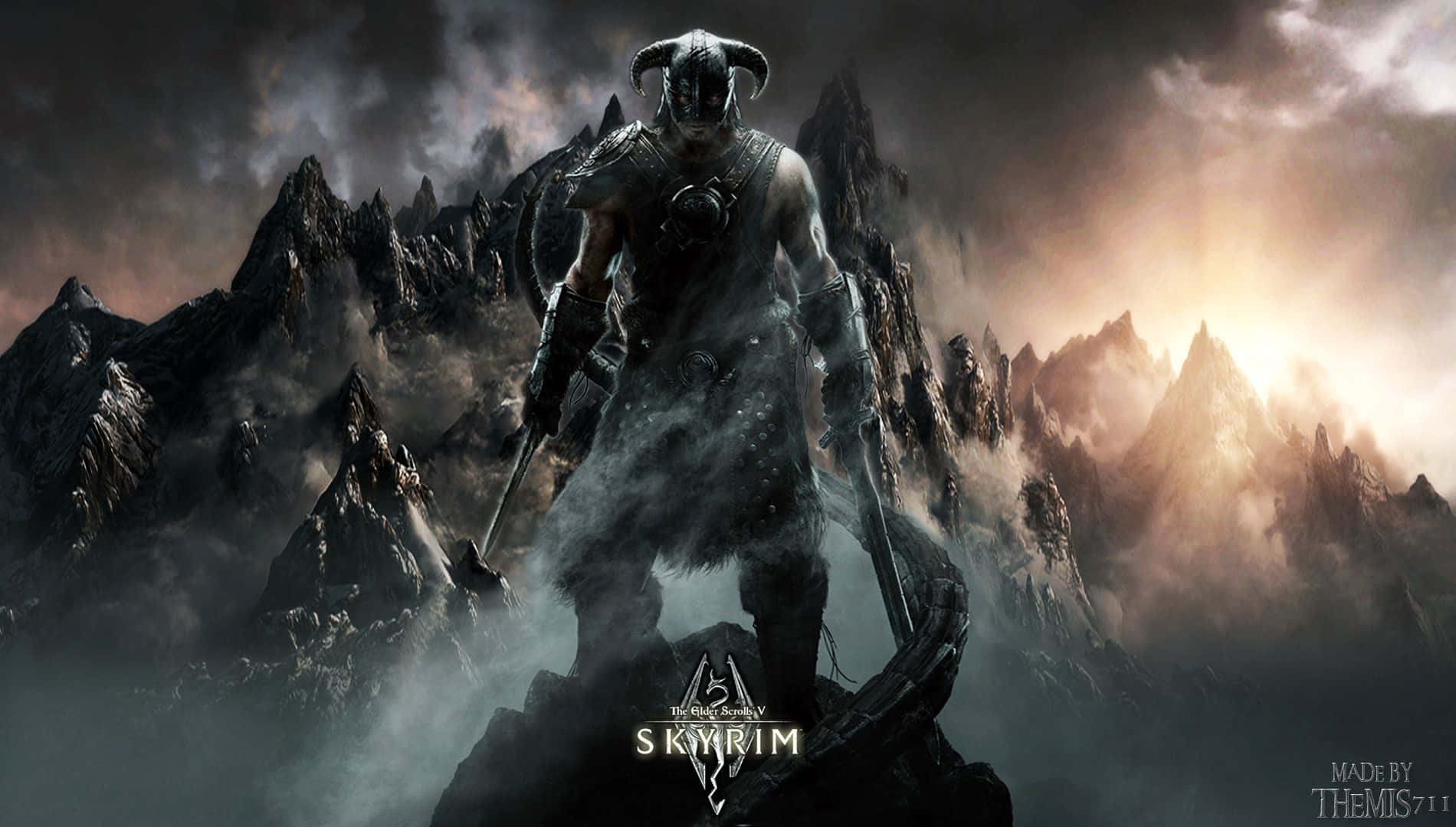 1900x1080 Dovahkiin Wallpaper