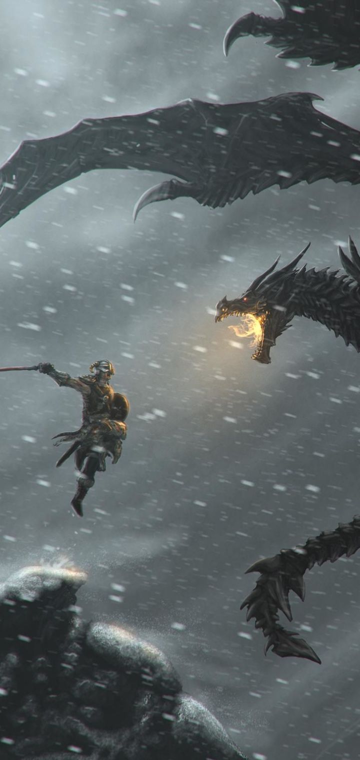 720x1520 Download Dovahkiin wallpaper for mobile phone, free Dovahkiin HD picture