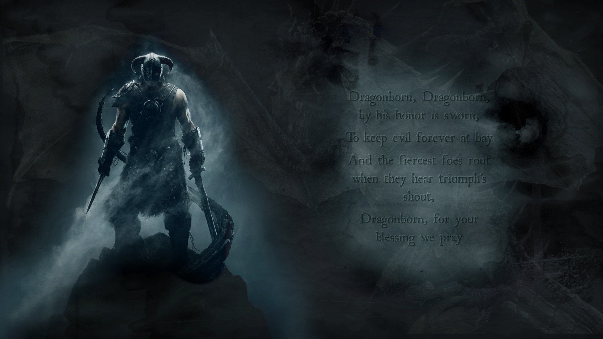 1920x1080 As Requested, A Civil War Neutral Dovahkiin Wallpaper. 1920x1080