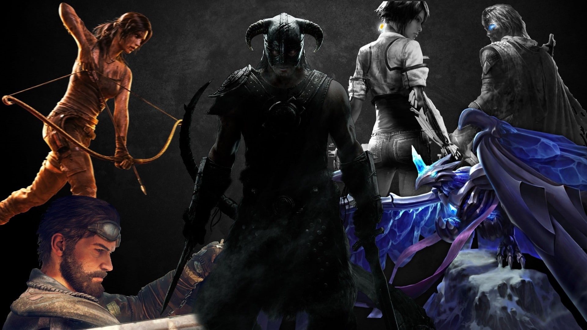 1920x1080 Wallpaper / collage, Tomb Raider, Nilin, Talion, PC Gaming, Remember Me, The Elder Scrolls V: Skyrim, Dragonborn, League Of Legends, Mad Max, video games, Dovahkiin free download