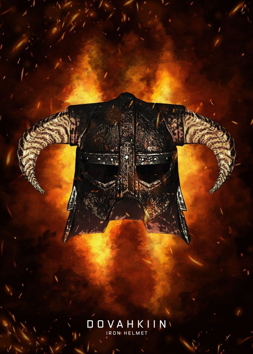 857x1200 Dovahkiin Helmet' Poster by The Elder Scrolls