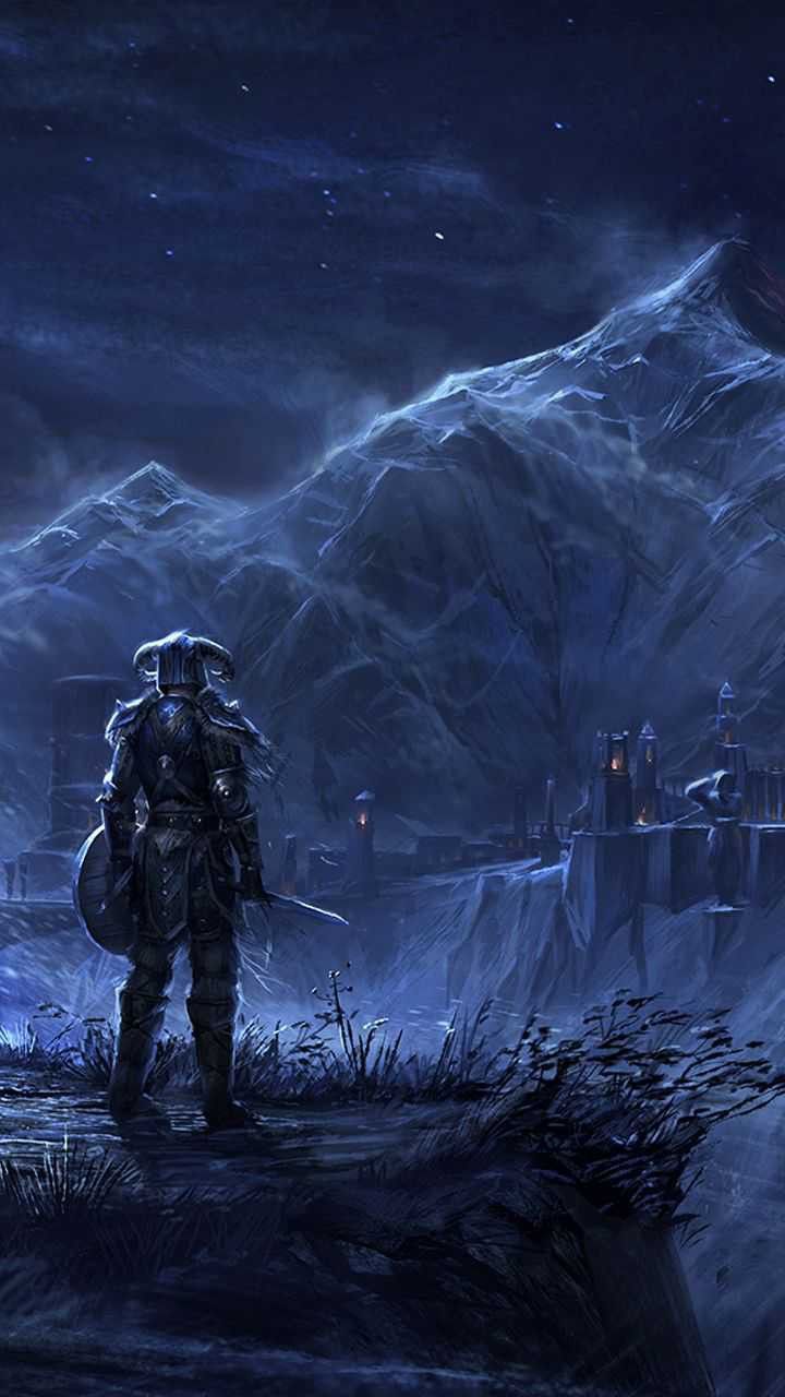 720x1280 Skyrim night. Skyrim wallpaper, Elder scrolls v skyrim, Skyrim art