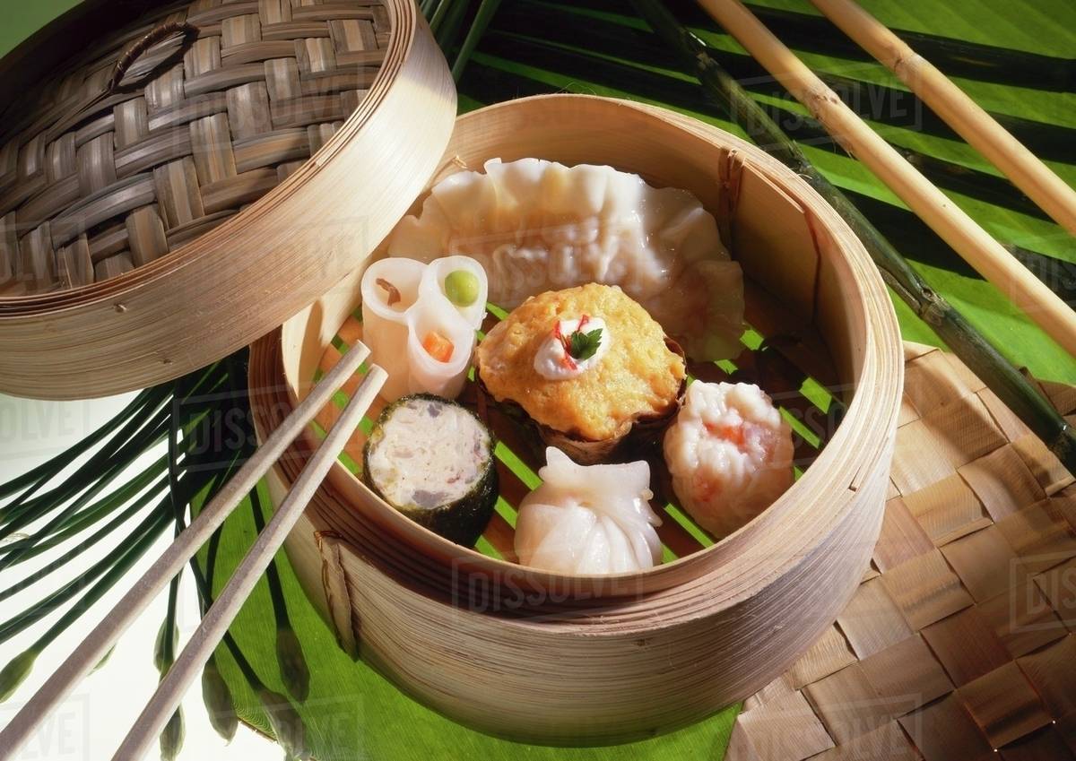 1200x849 Assorted dim sum in a steaming basket