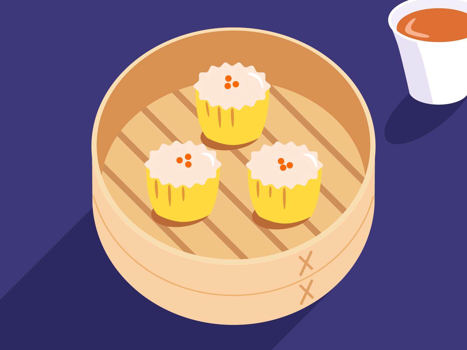 1600x1200 Dim Sum Illustration by MCC Kate Ma on Dribbble