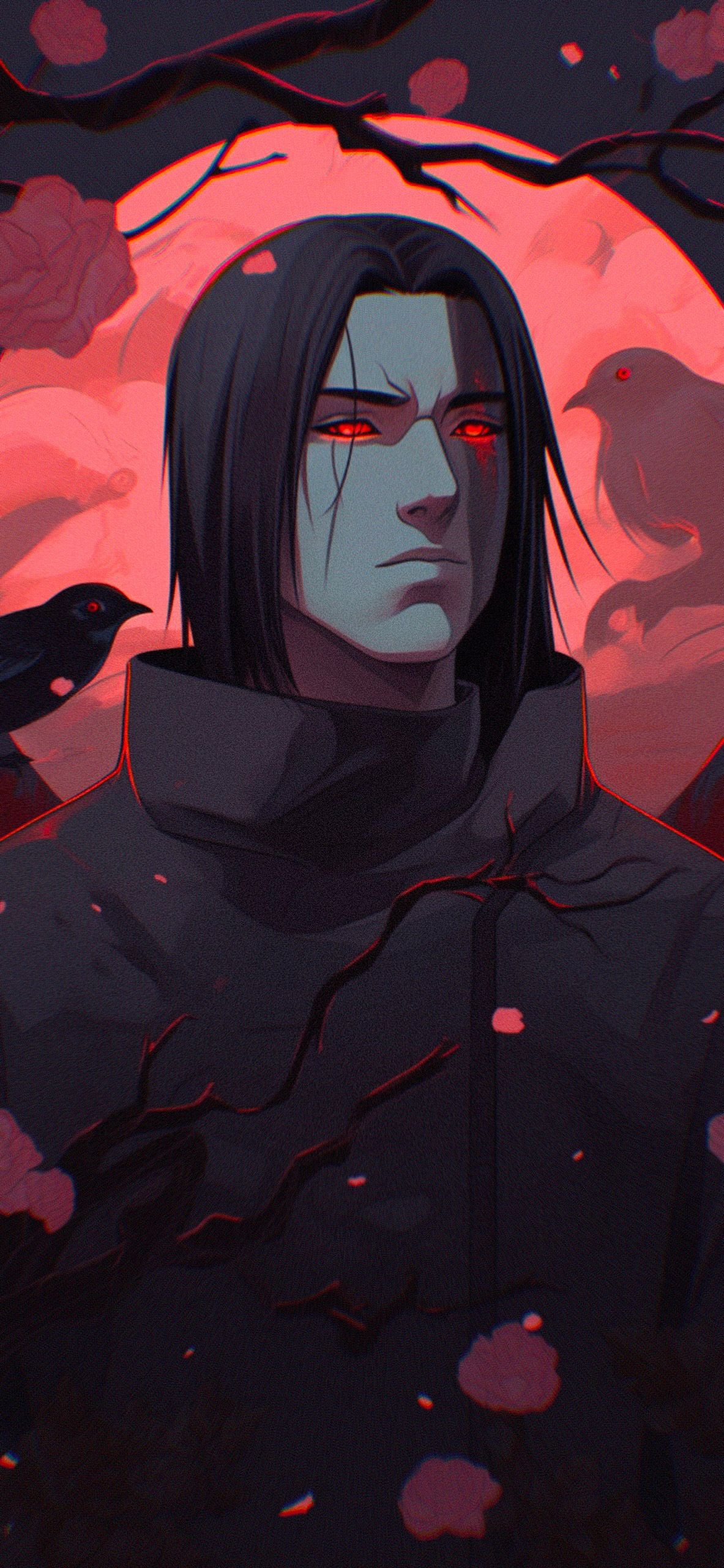 1183x2560 Aesthetic Itachi Uchiha Wallpaper HD
