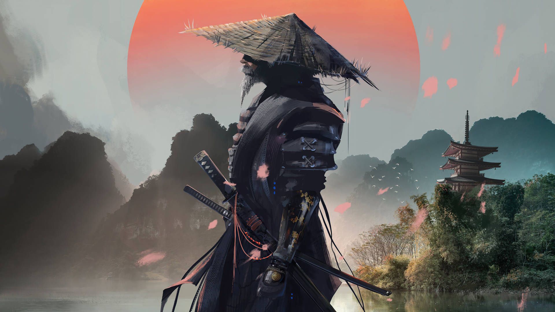 1920x1080 8k Samurai Wallpaper