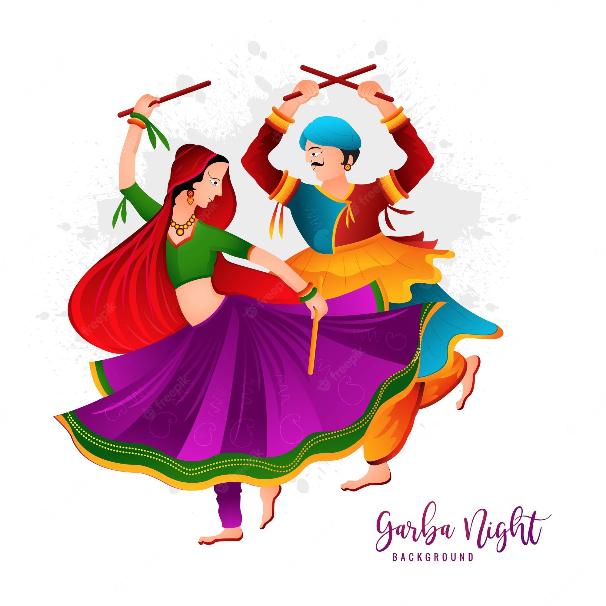 illustration of couple playing Dandiya in disco Garba Night banner poster  for Navratri Dussehra festival of India.… | Banner vector, Lion wallpaper,  Lord shiva pics