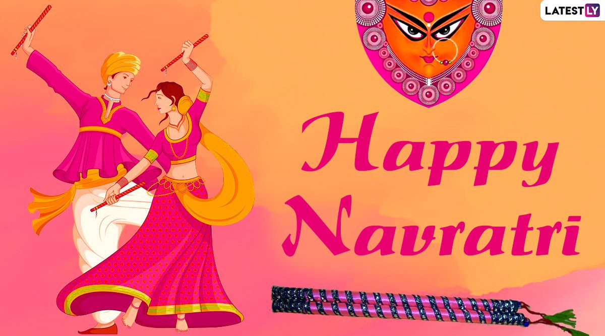 1200x667 Navratri 2020 Wishes in Gujarati & HD Image: WhatsApp Stickers, GIF Greetings, SMS, Status and Quotes to Send Navratri Shubhechha Messages