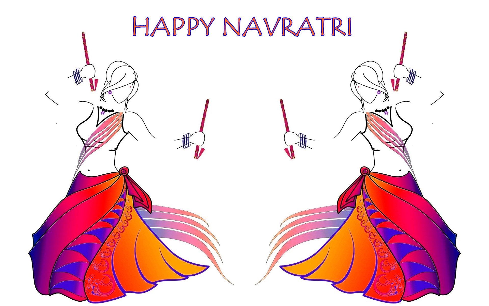 1920x1200 Dandiya Dancing Girl On Navratri Wallpaper
