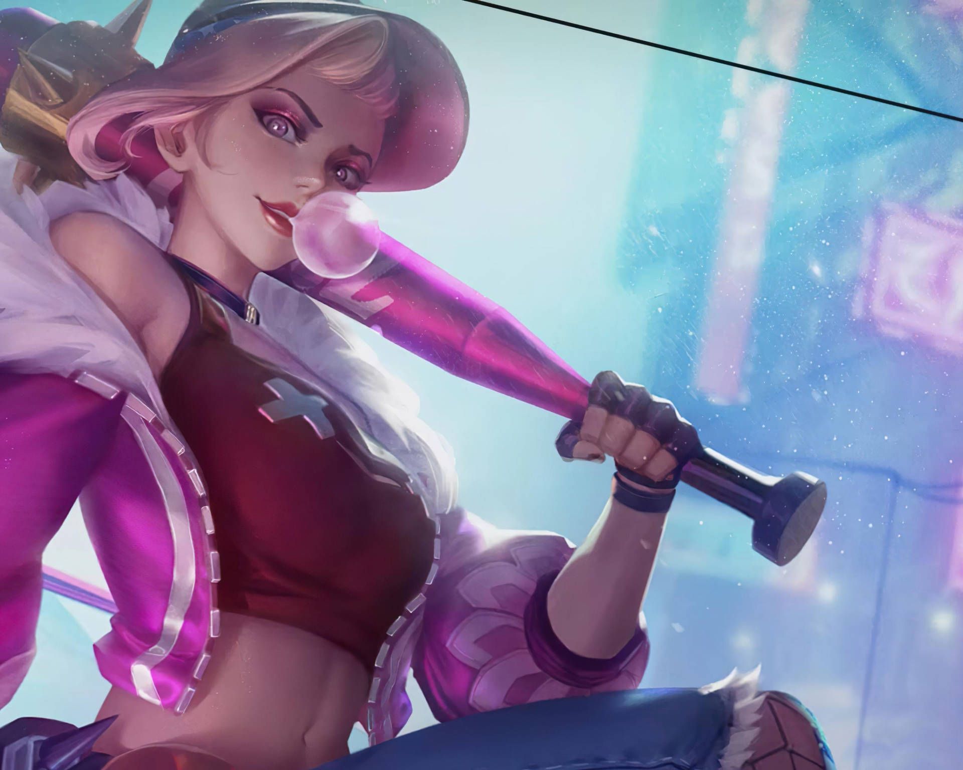 1920x1536 Download Caption: Fanny, The Agile Blade Wielder In Bubble Gum Punk Outfit, Mobile Legends. Wallpaper