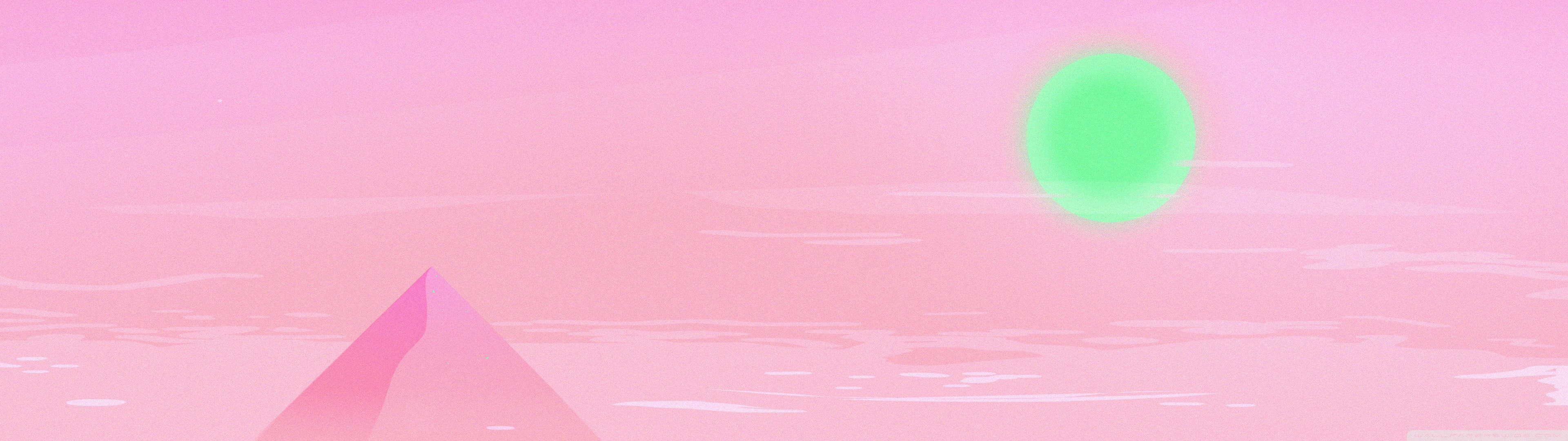 3840x1080 Pink Illustration Ultra HD Desktop Background Wallpaper for 4K UHD TV : Widescreen & UltraWide Desktop & Laptop : Multi Display, Dual & Triple Monitor : Tablet