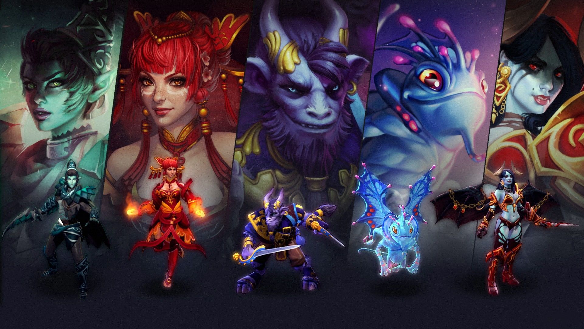 1920x1080 Wallpaper / Lina, riki, Dota 1080P, dota, Puck, Steam (software), Defense Of The Ancients free download