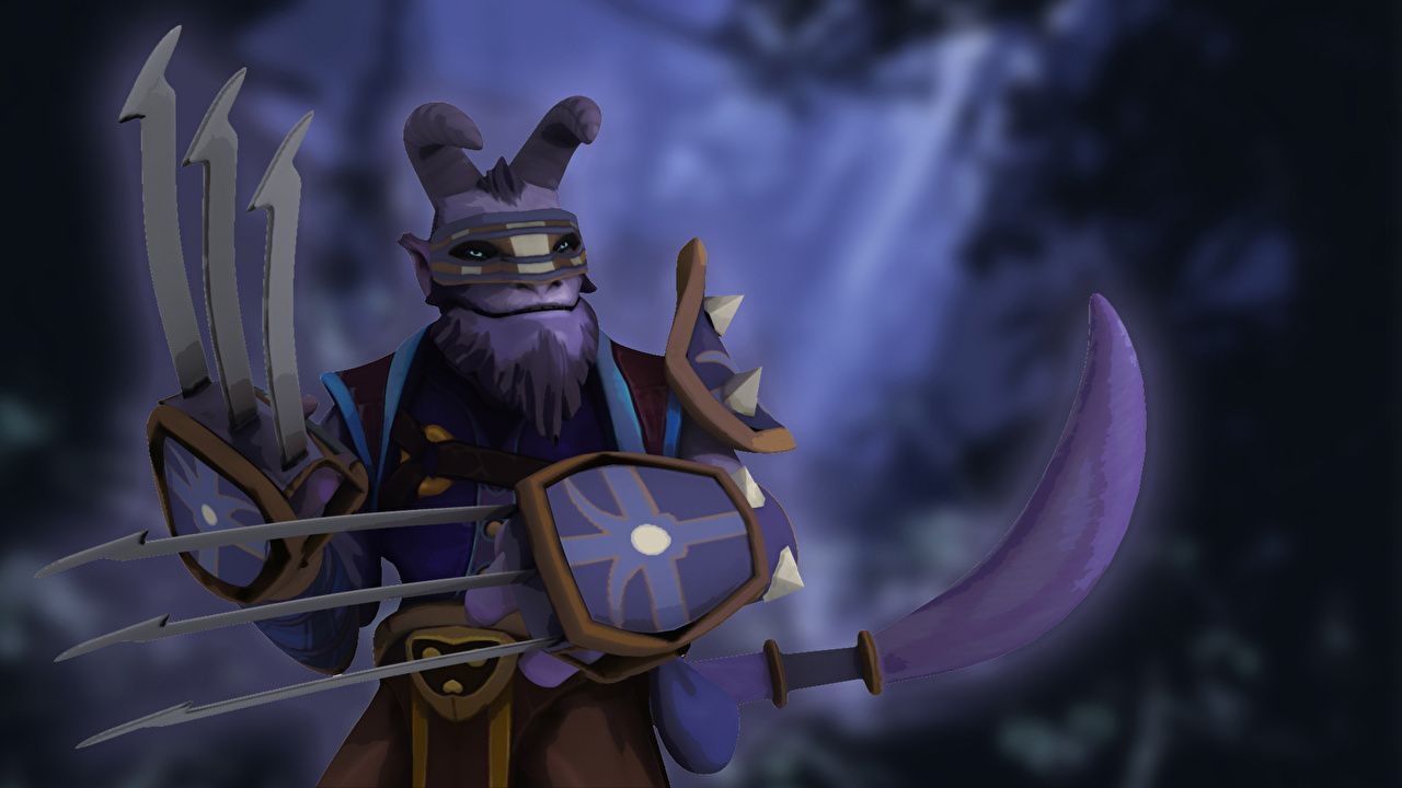 1280x720 Photo DOTA 2 Riki warrior Horns Fantasy Games