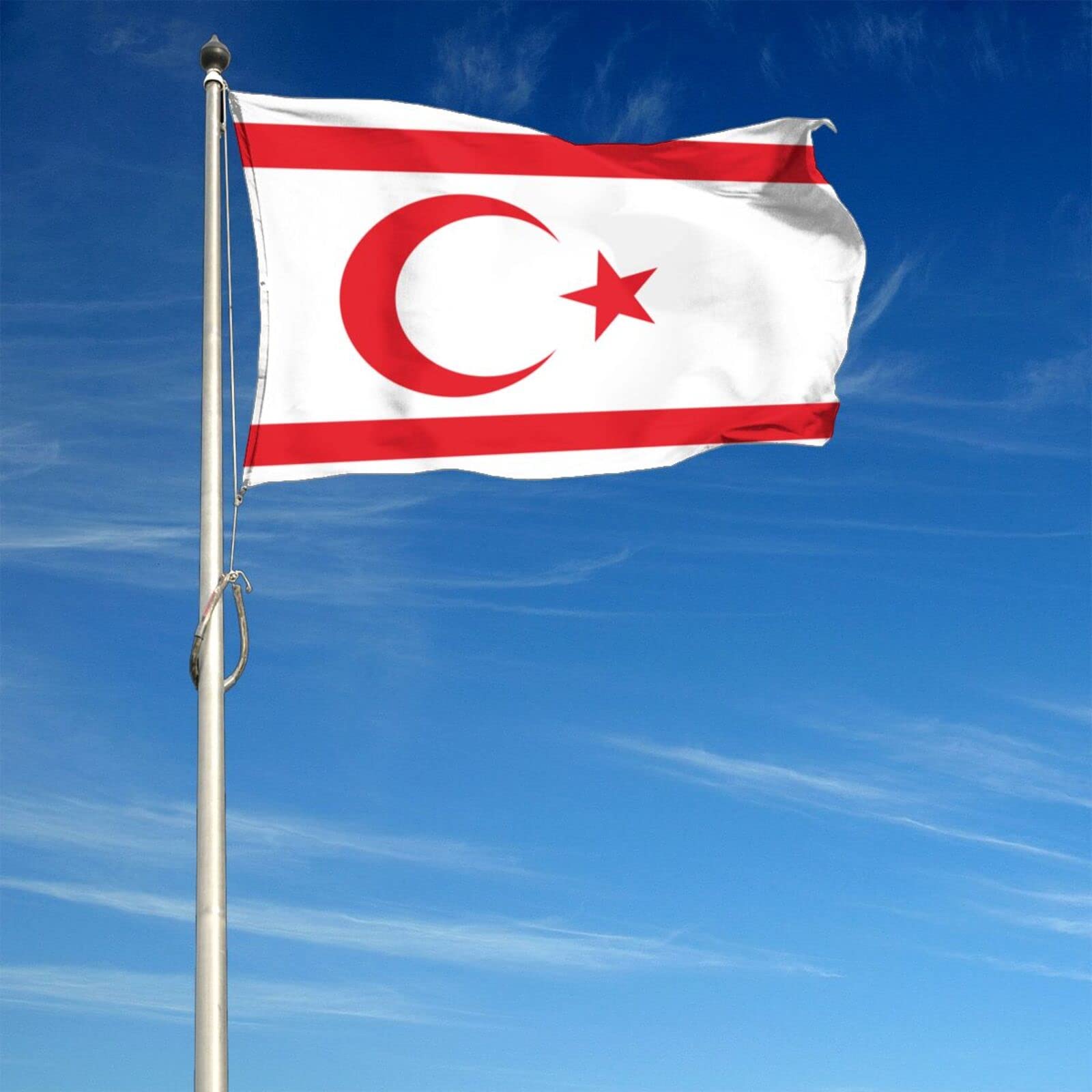 1600x1600 Amazon.com : DACUBA Flag of The Turkish Republic of Northern Cyprus Flag 4x6 Ft for Outdoor Flags Indoor Banner Garden House Decoration : Patio, Lawn & Garden