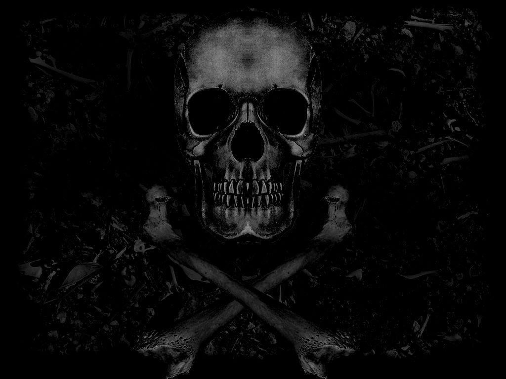 1024x768 Skull and crossbones wallpaper