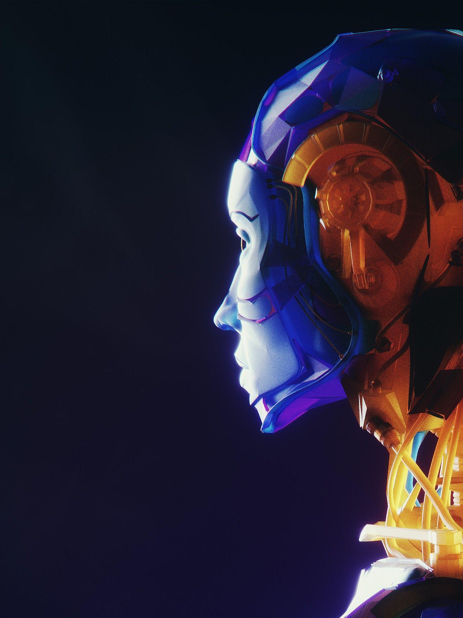 1536x2048 Wallpaper Robot, Sci Fi, 3D, Modern, CGI, HD, Creative Graphics