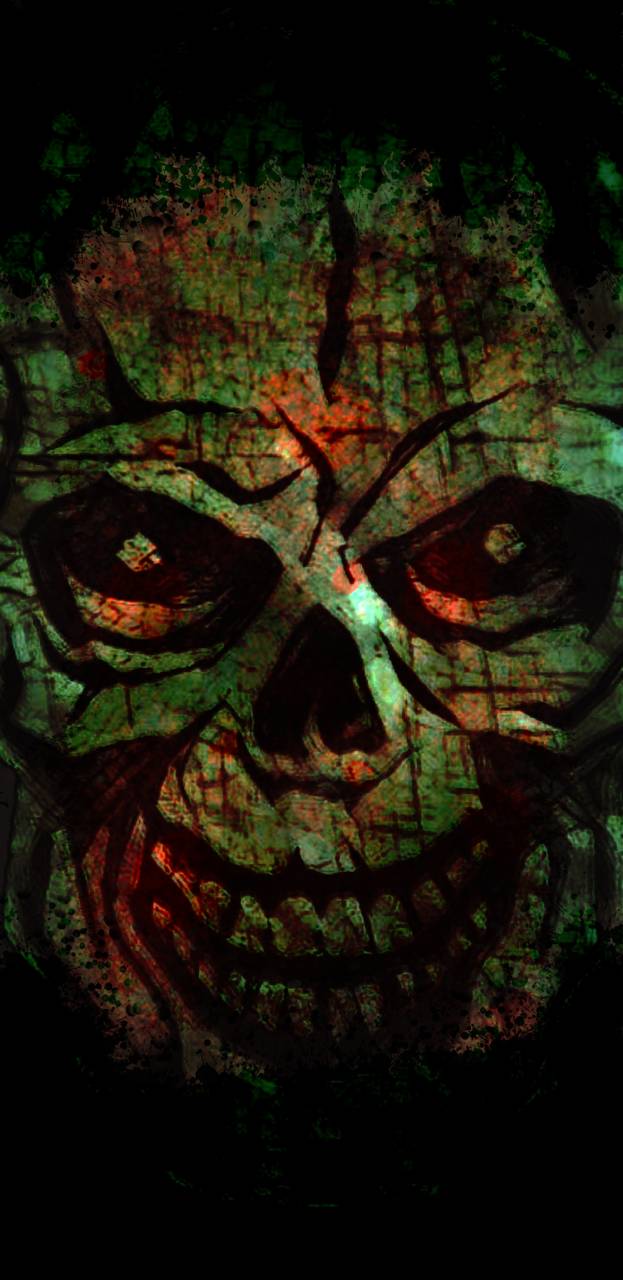 623x1280 Grunge Skull Wallpaper