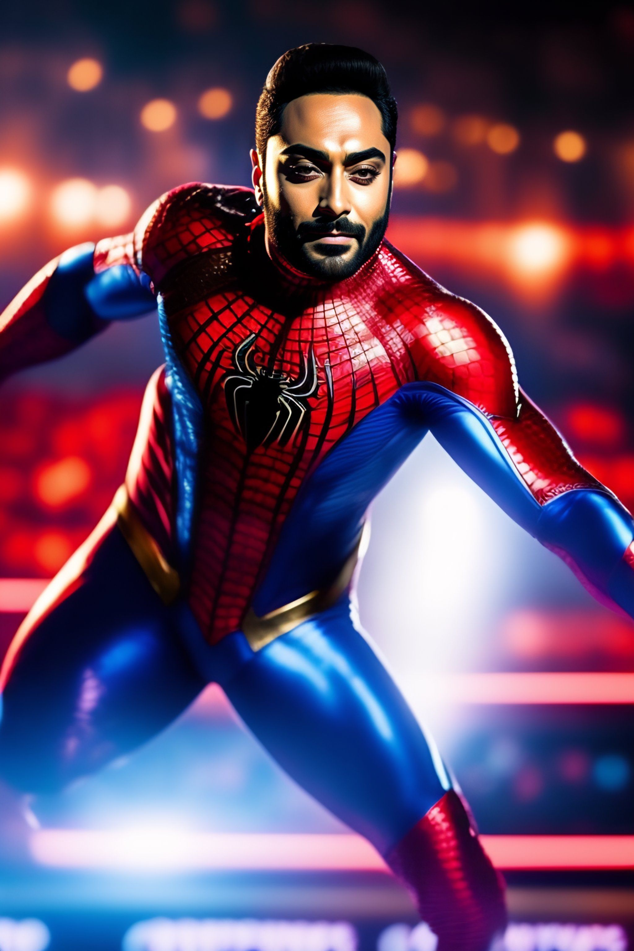 2048x3072 Lexica Hosny wearing spiderman suit