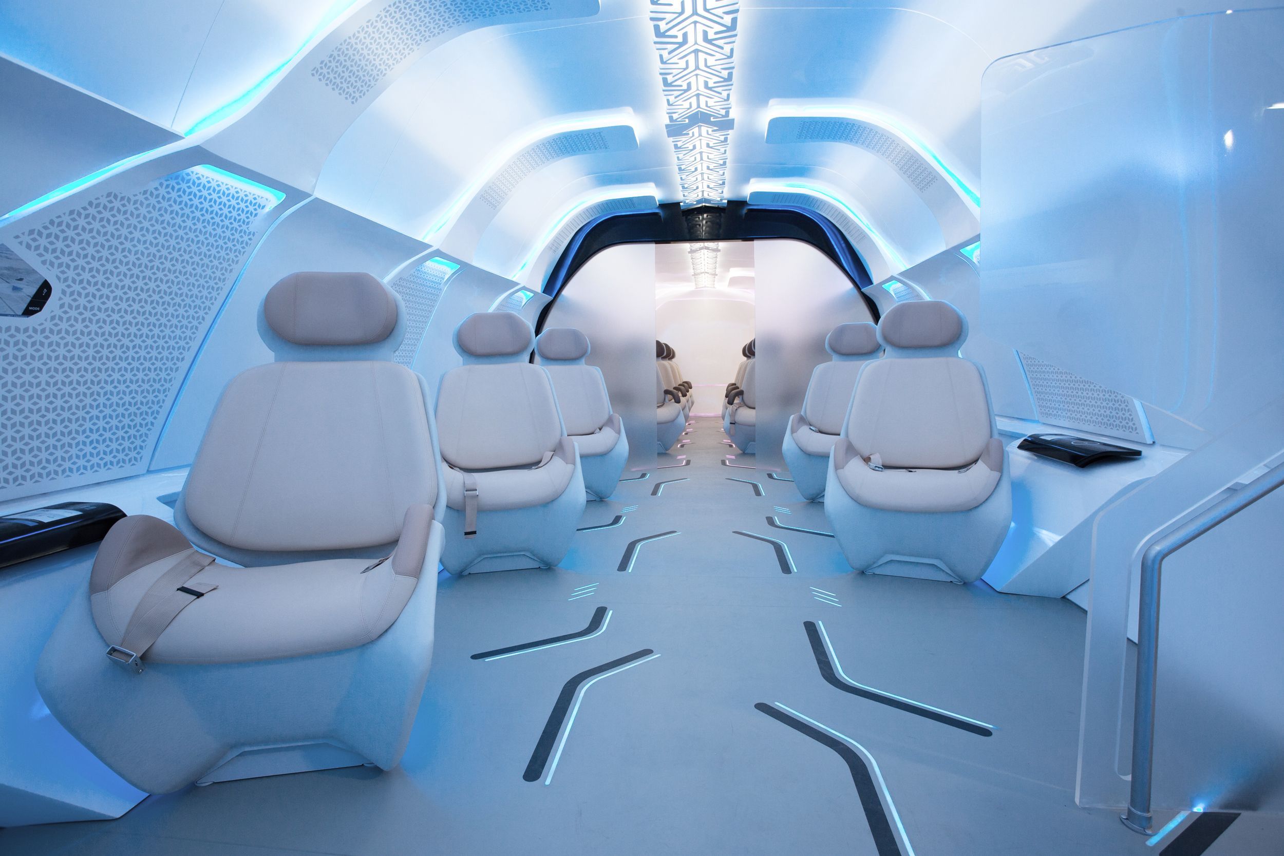 2500x1667 New hyperloop photo show capsule's sleek, windowless interior