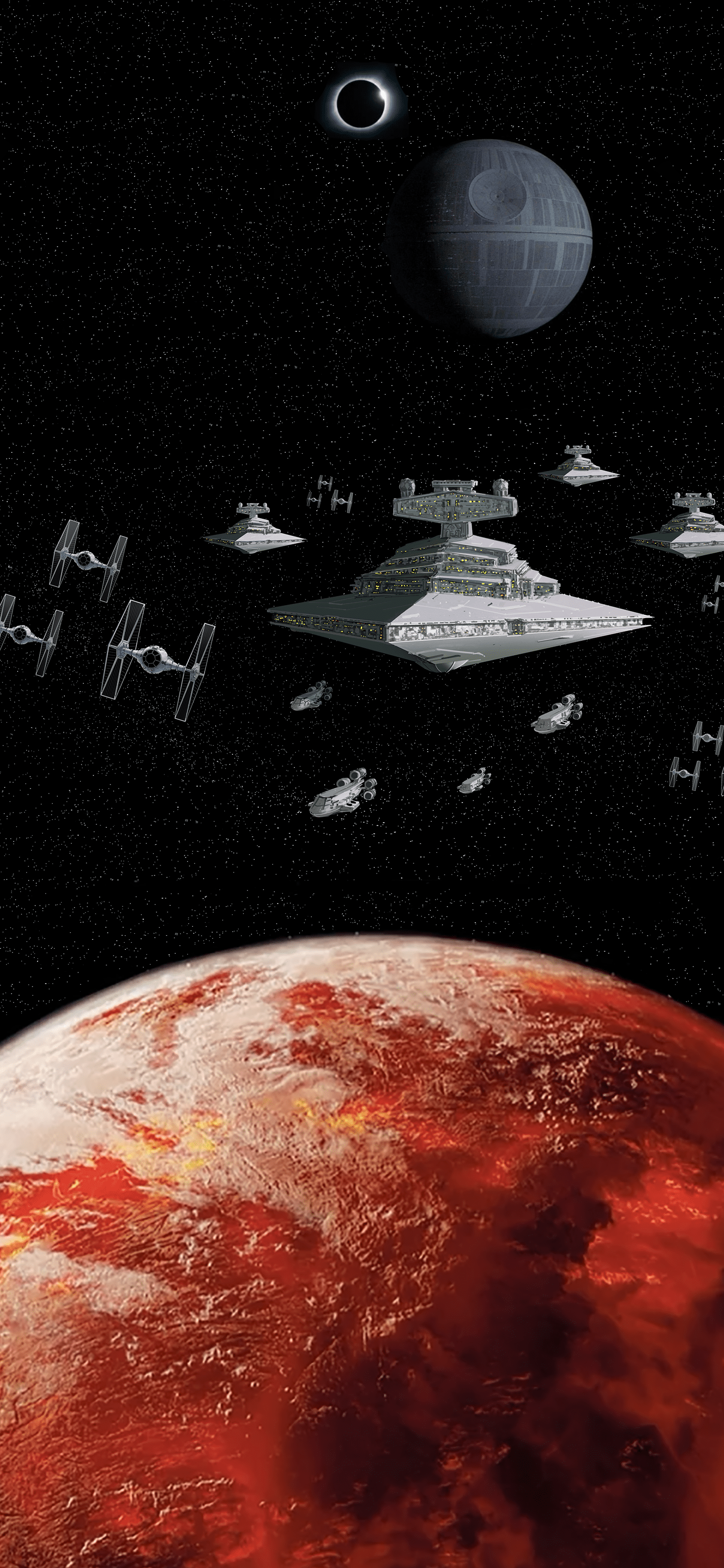 1440x3120 Pixel6 pro Star Wars Camera Hole Punch Wallpaper