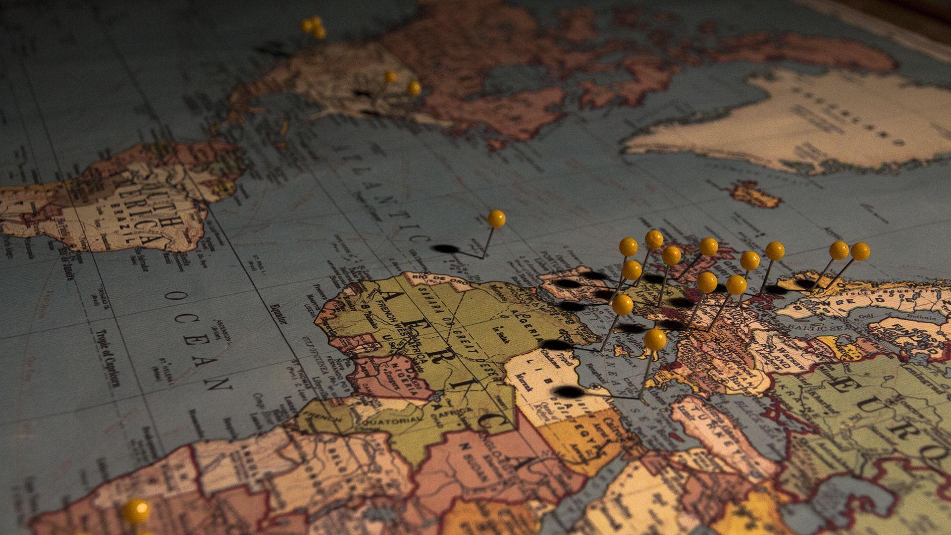 1920x1080 France Map Wallpaper