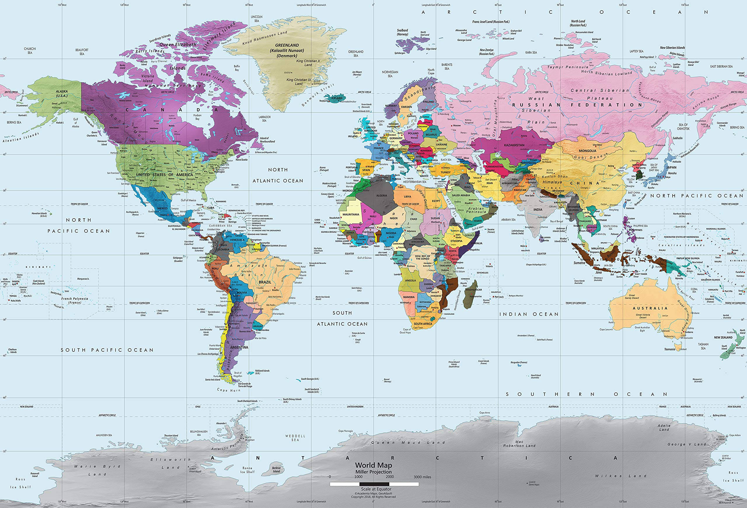 2560x1743 Download Colorful Countries Map Wallpaper