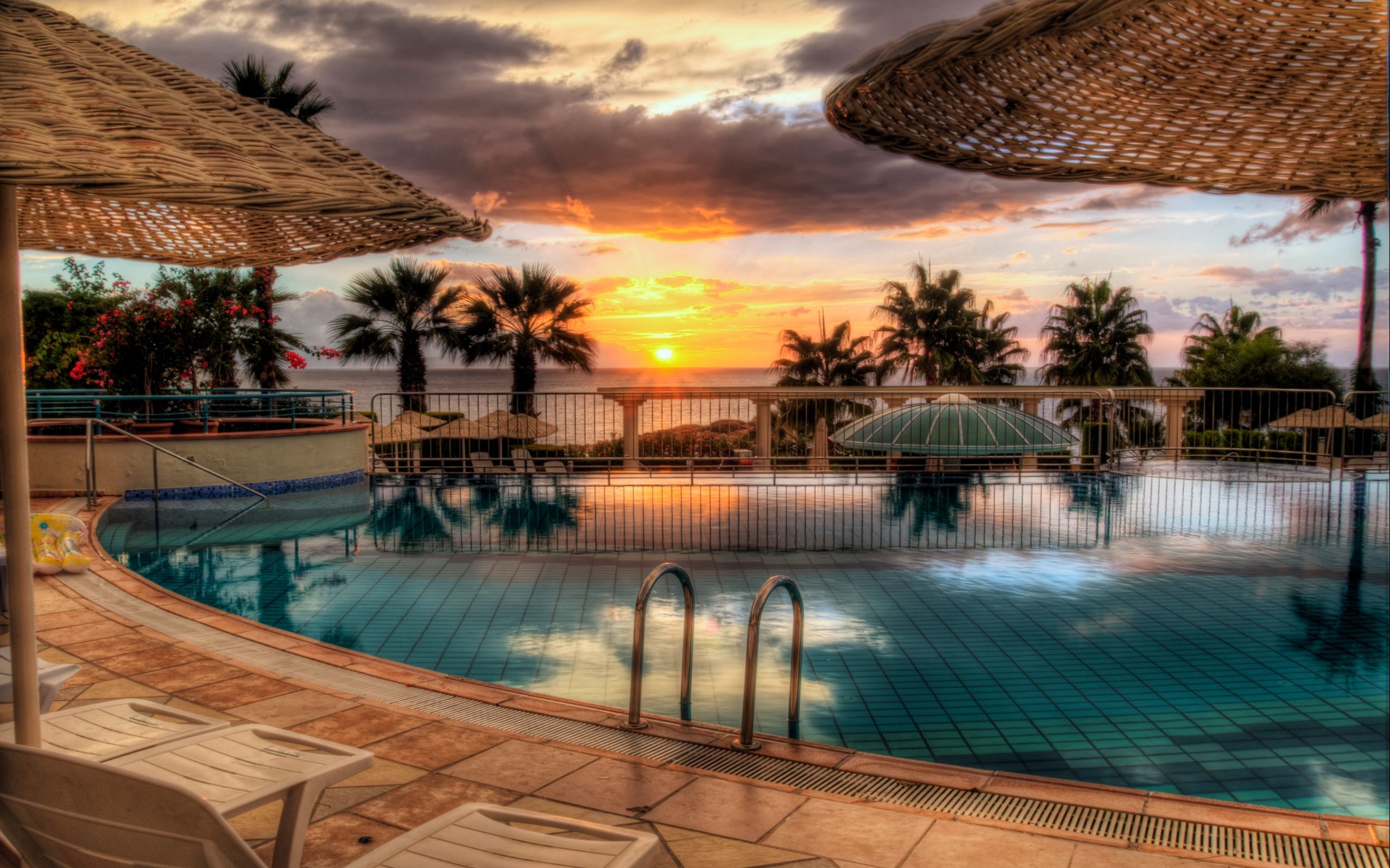 2560x1600 Sunset from a resort in Kusadasi