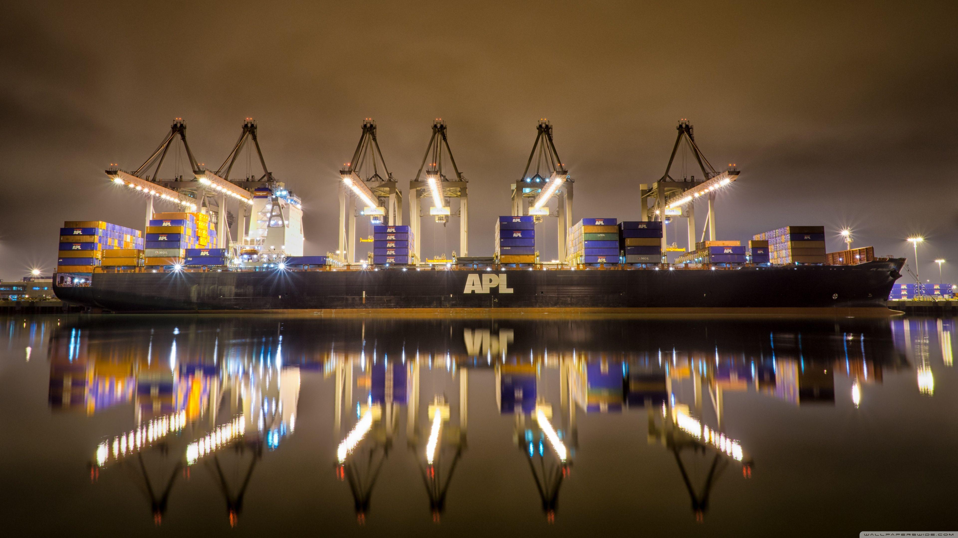 3840x2160 Container terminal Wallpaper 11 X 2160