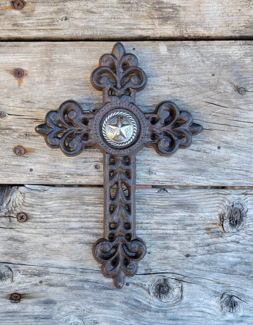 979x1258 Wall Cross Cross Cast Iron Cross Star Southern Decor Hong Kong