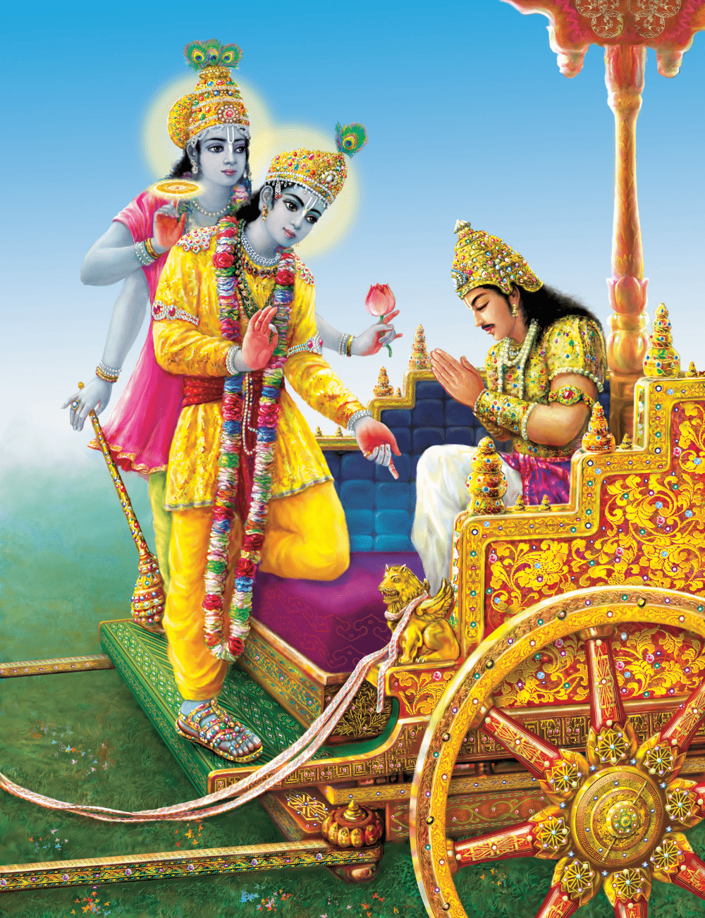 1000x1302 Bhagavad Gita Art Gallery Plate 32: At Last Krishna Showed Arjuna His Two Armed Form. Lord Krishna, Krishna, Bhagavad Gita