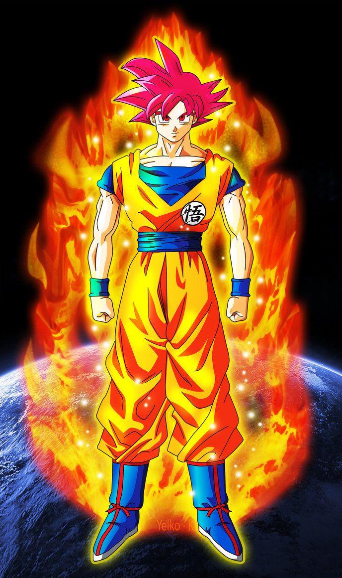 688x1160 Super Saiyan God HD Wallpaper