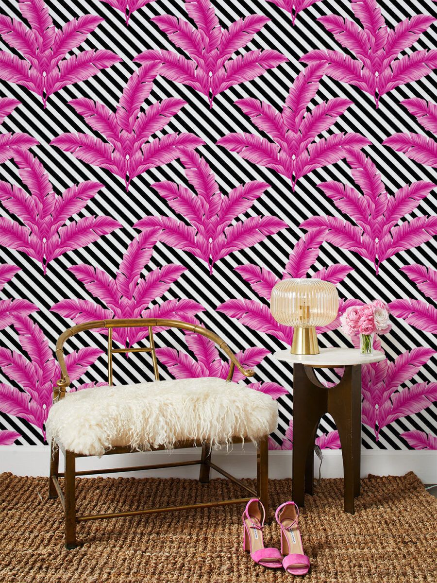 900x1200 Wallpaper Wednesday: BarbieStyle™ Isla Palm by Wallshoppe English Room