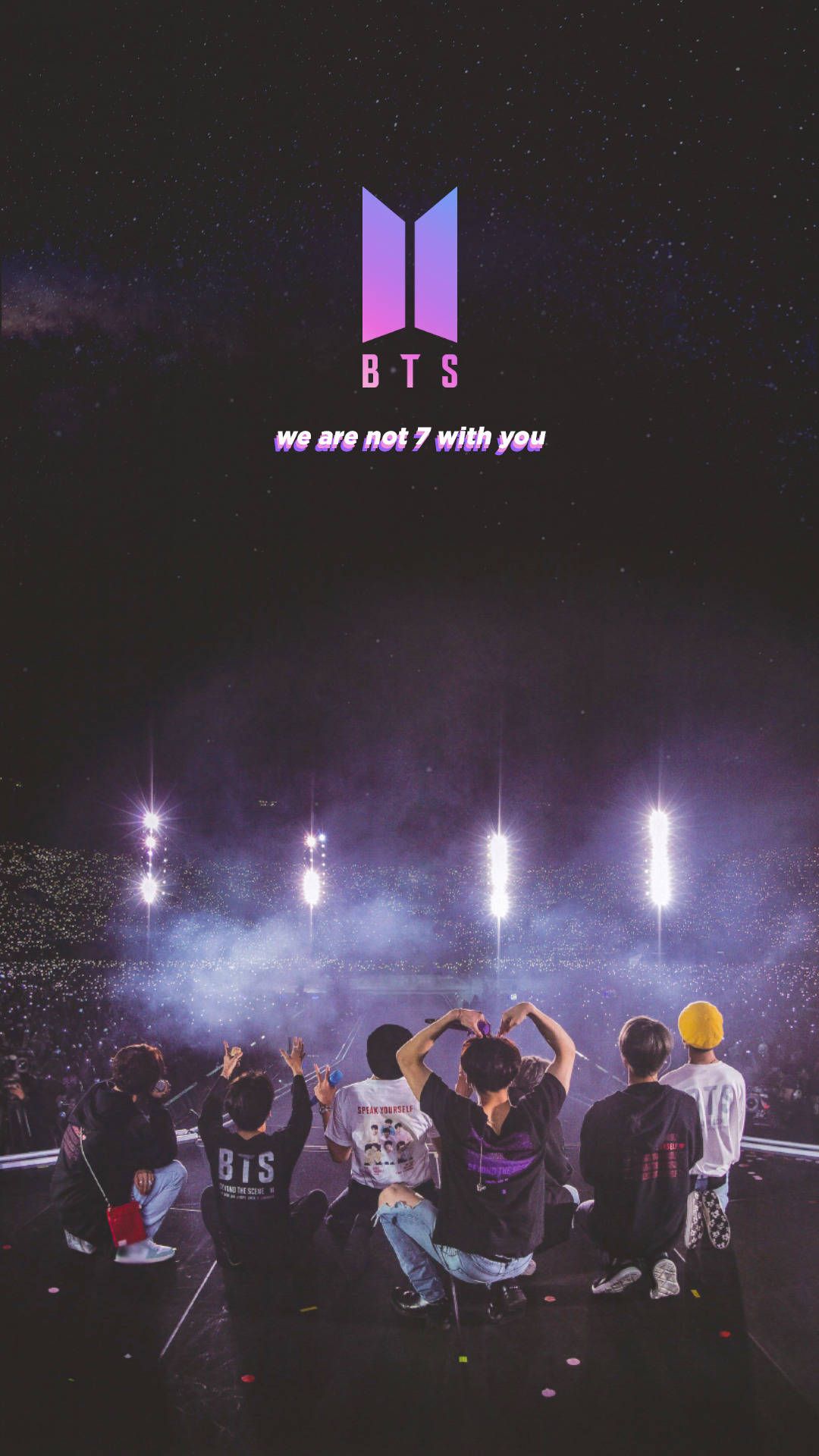 1080x1920 Download BTS Concert We Are Not Seven Without You Wallpaper