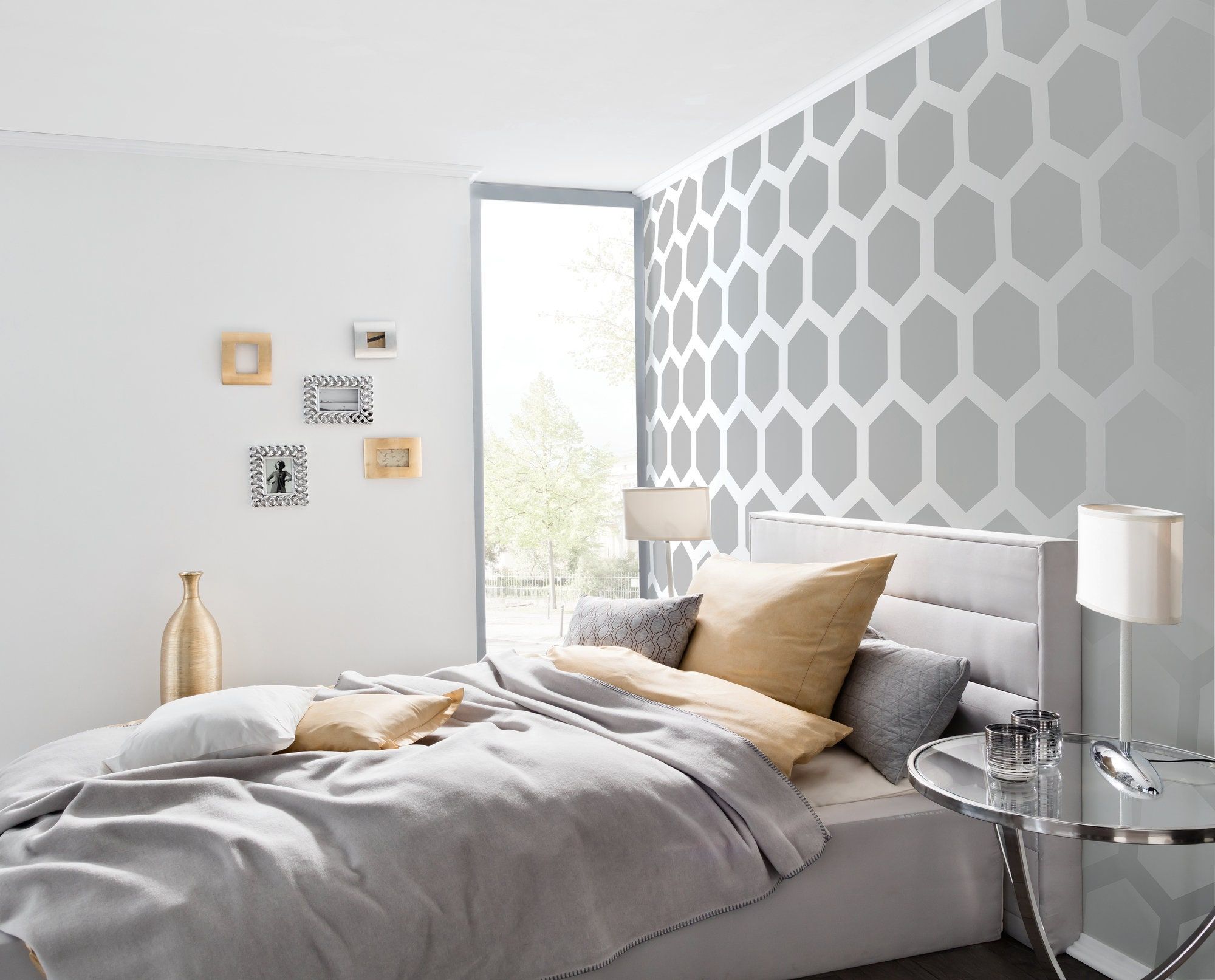 2000x1613 Mural Modern Grey White Wallpaper Modern Abstract 3D