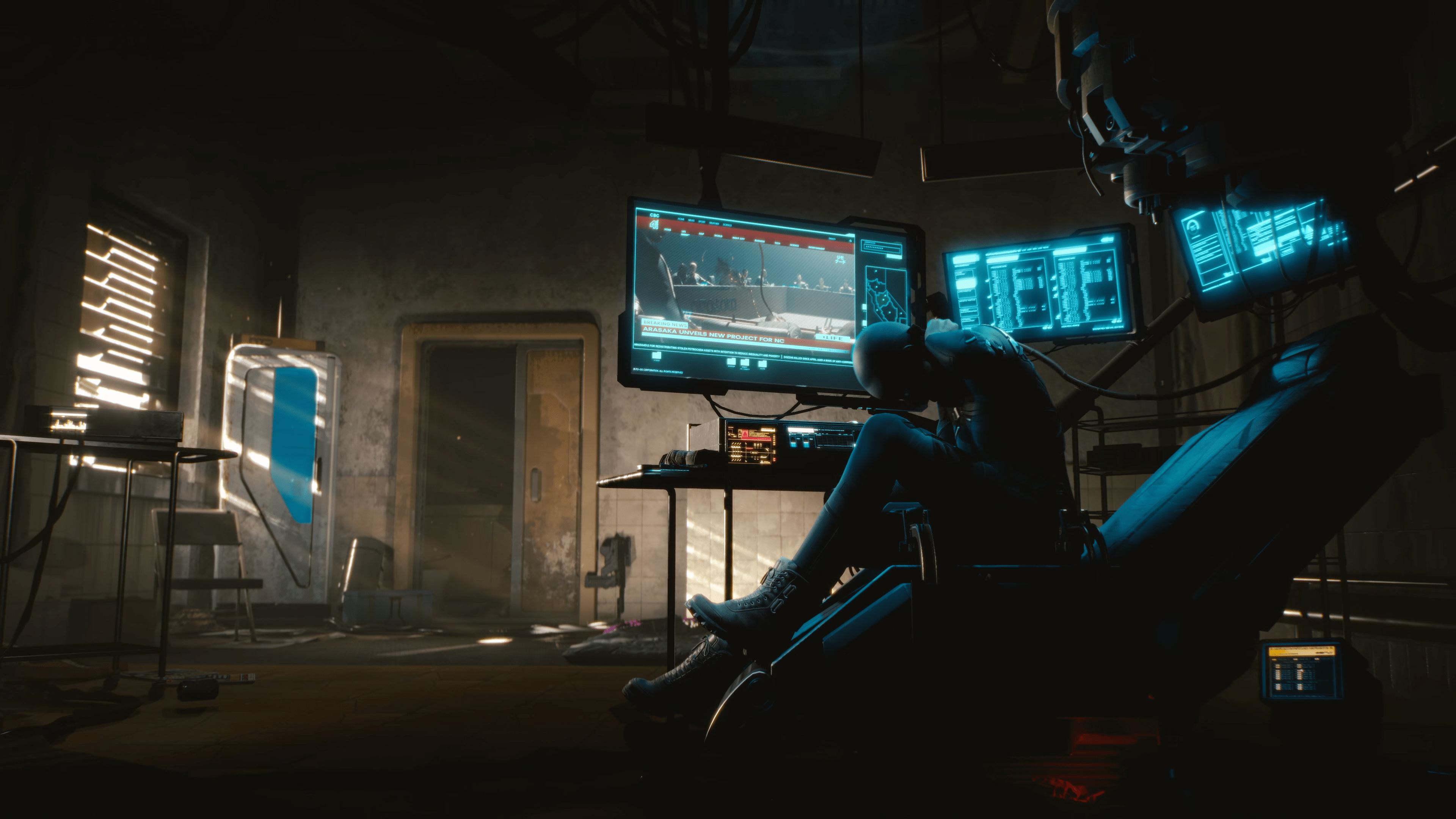 3840x2160 Wallpaper / cyberpunk, Cyberpunk futuristic, room, video games, cyan free download