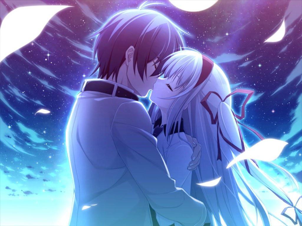 anime kissing couple wallpaper by shaktichoudhari - Download on ZEDGE™