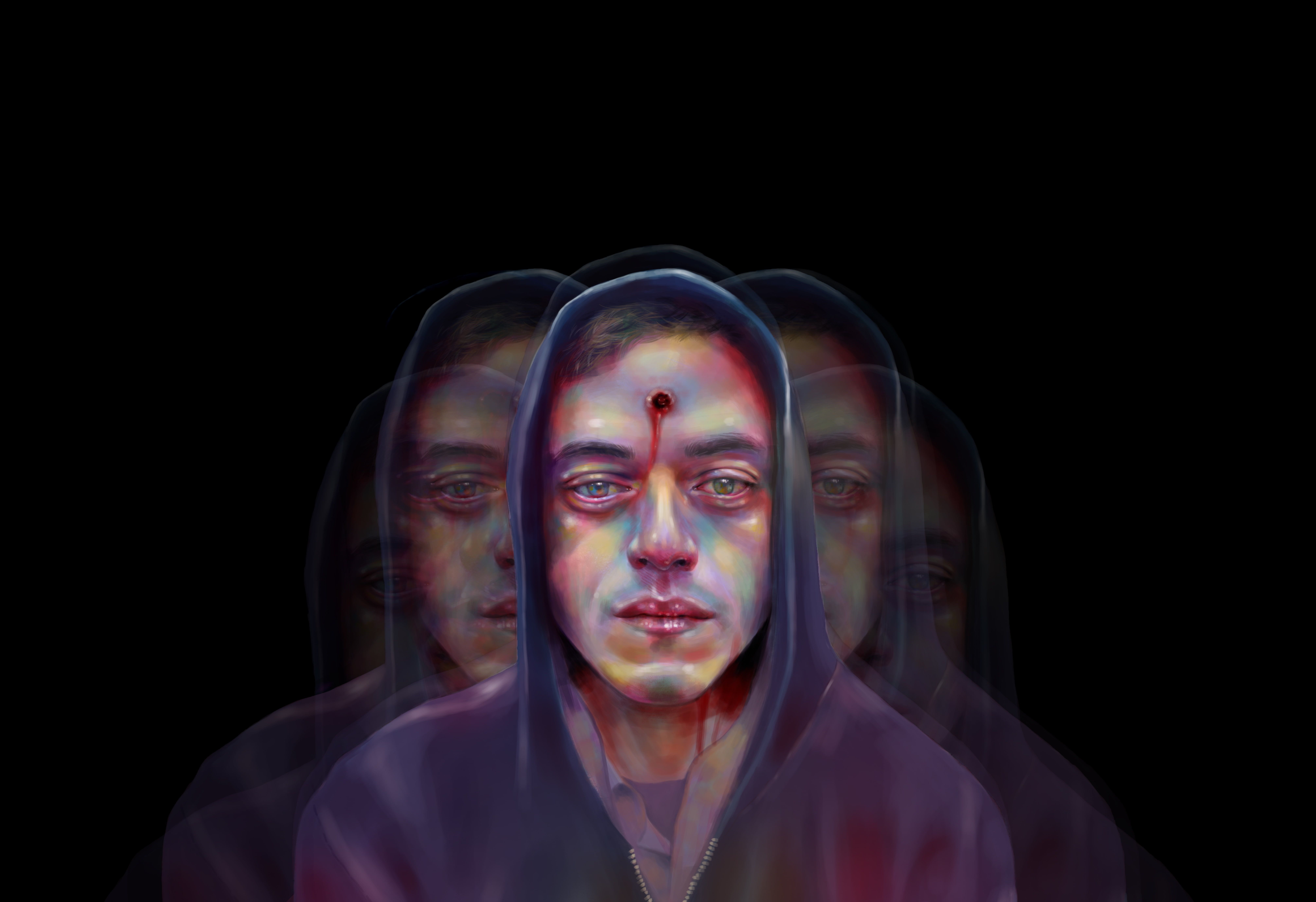 8044x5514 Wallpaper / shot, 8K, hoodie, mr, elliot, robot free download