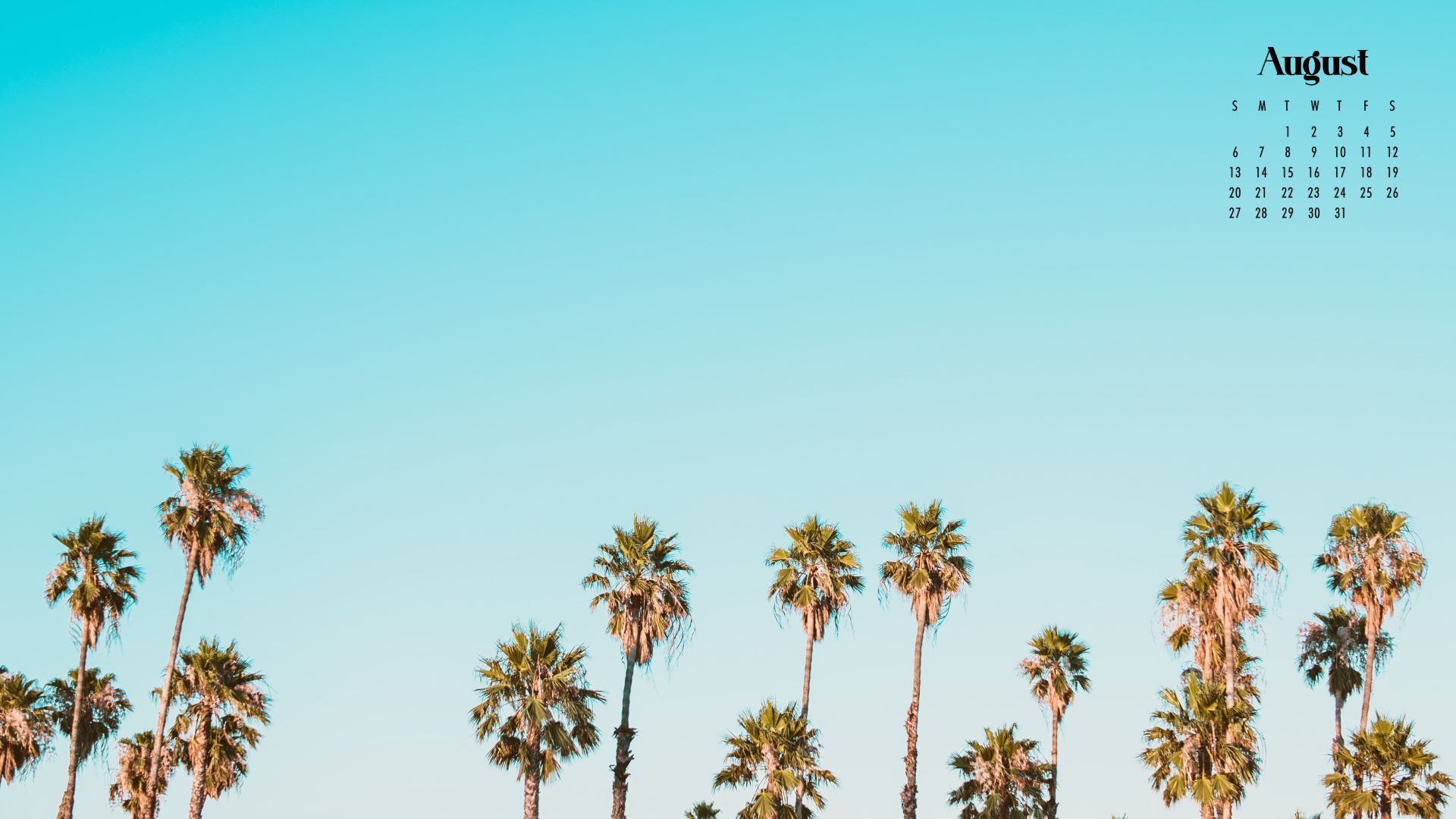 1920x1080 August Calendar Wallpaper Best Desktop & Phone Background