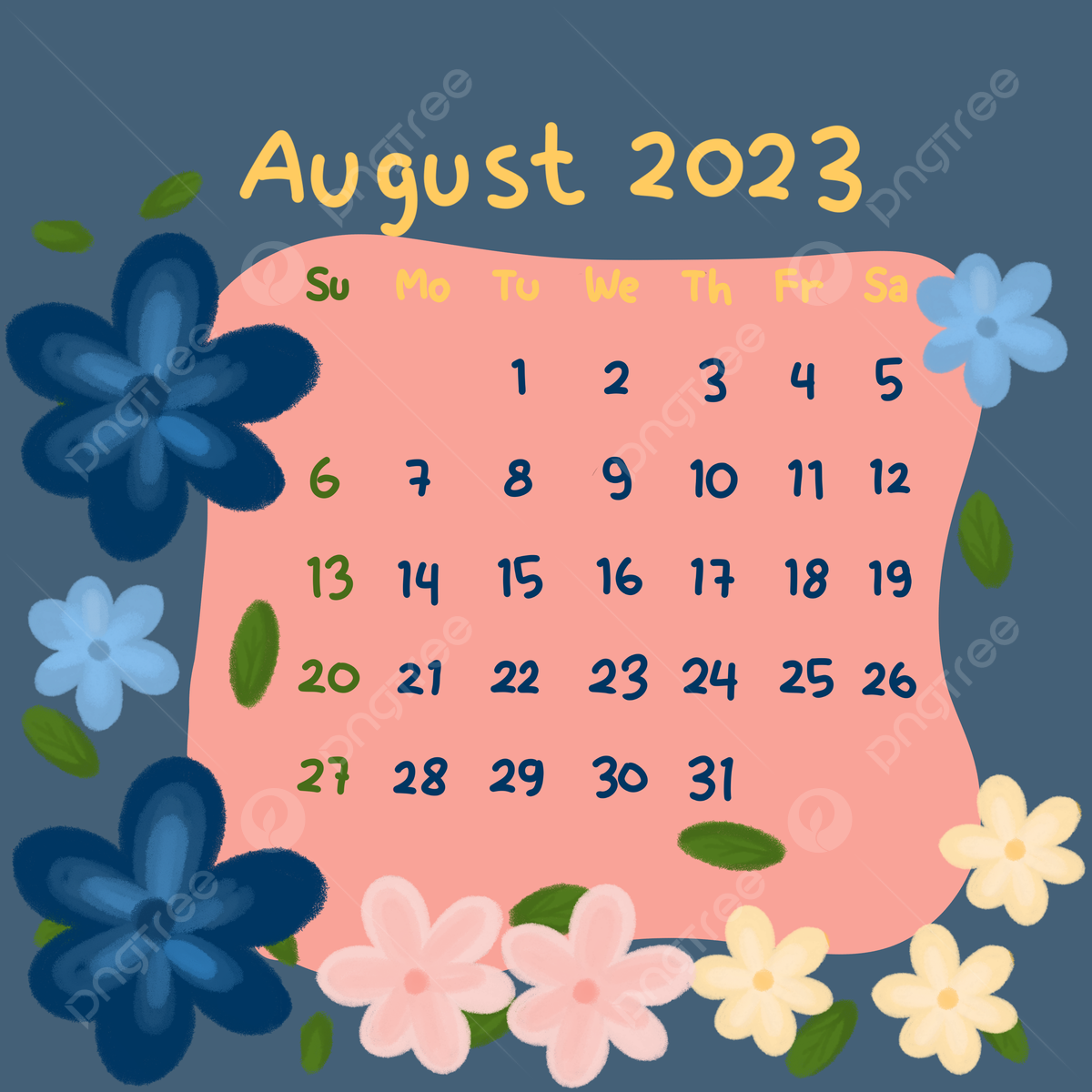 August 2023 Calendar Wallpapers - Top Free August 2023 Calendar ...