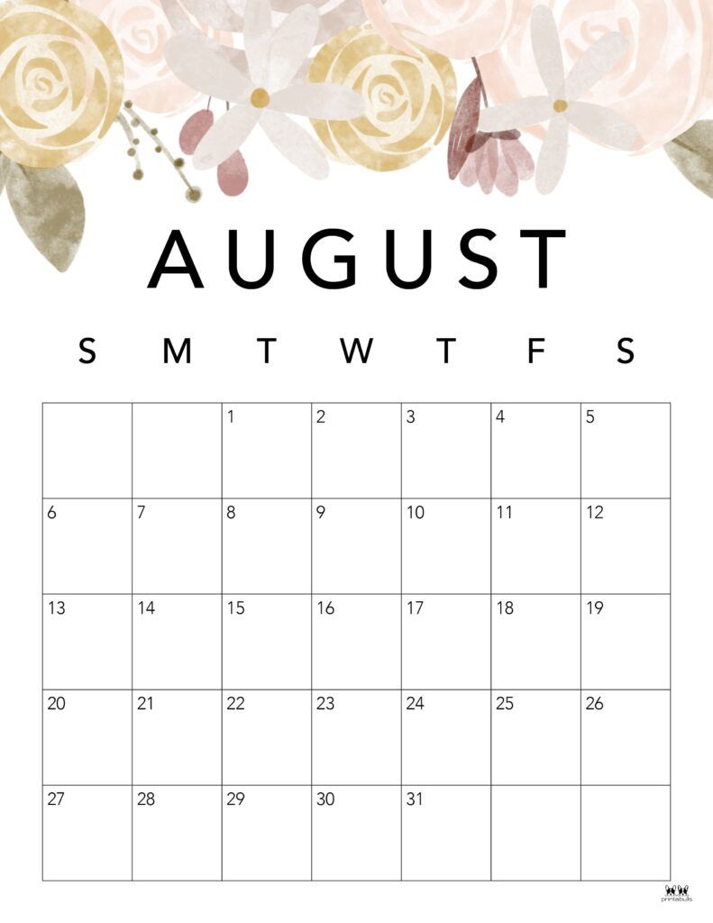 791x1024 August 2023 Calendars FREE Printables