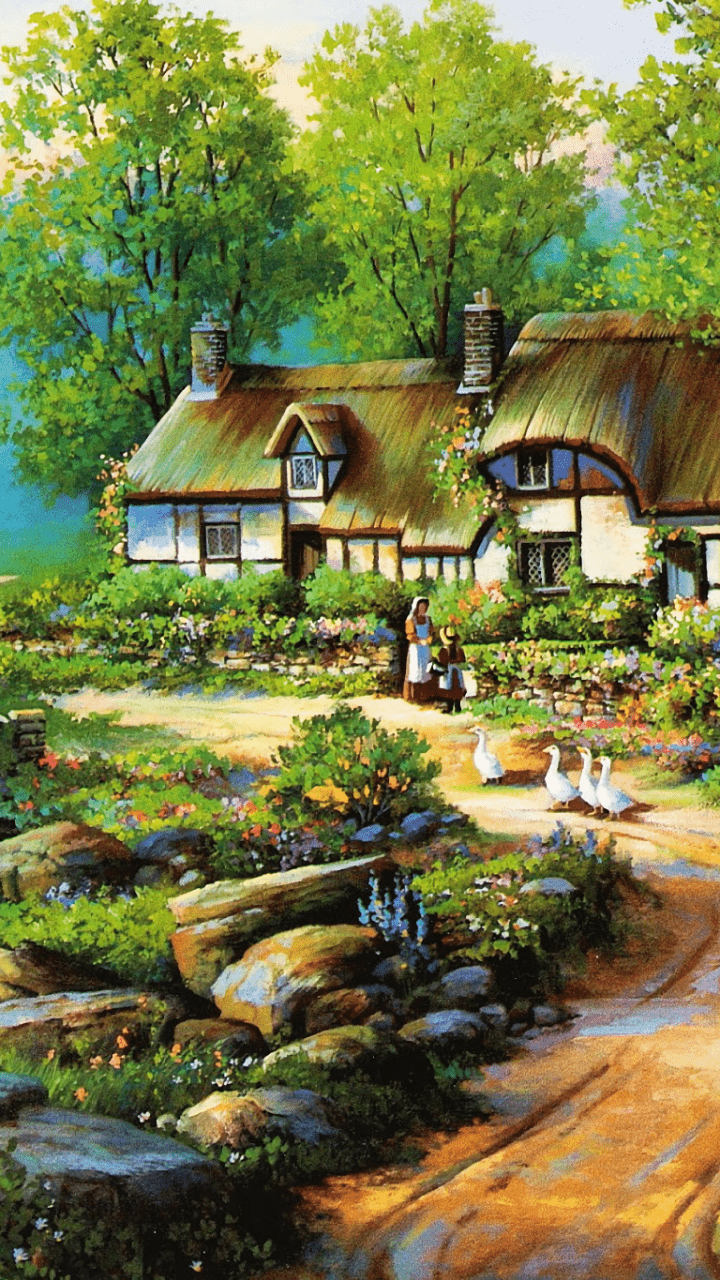 720x1280 Cottage in Springtime