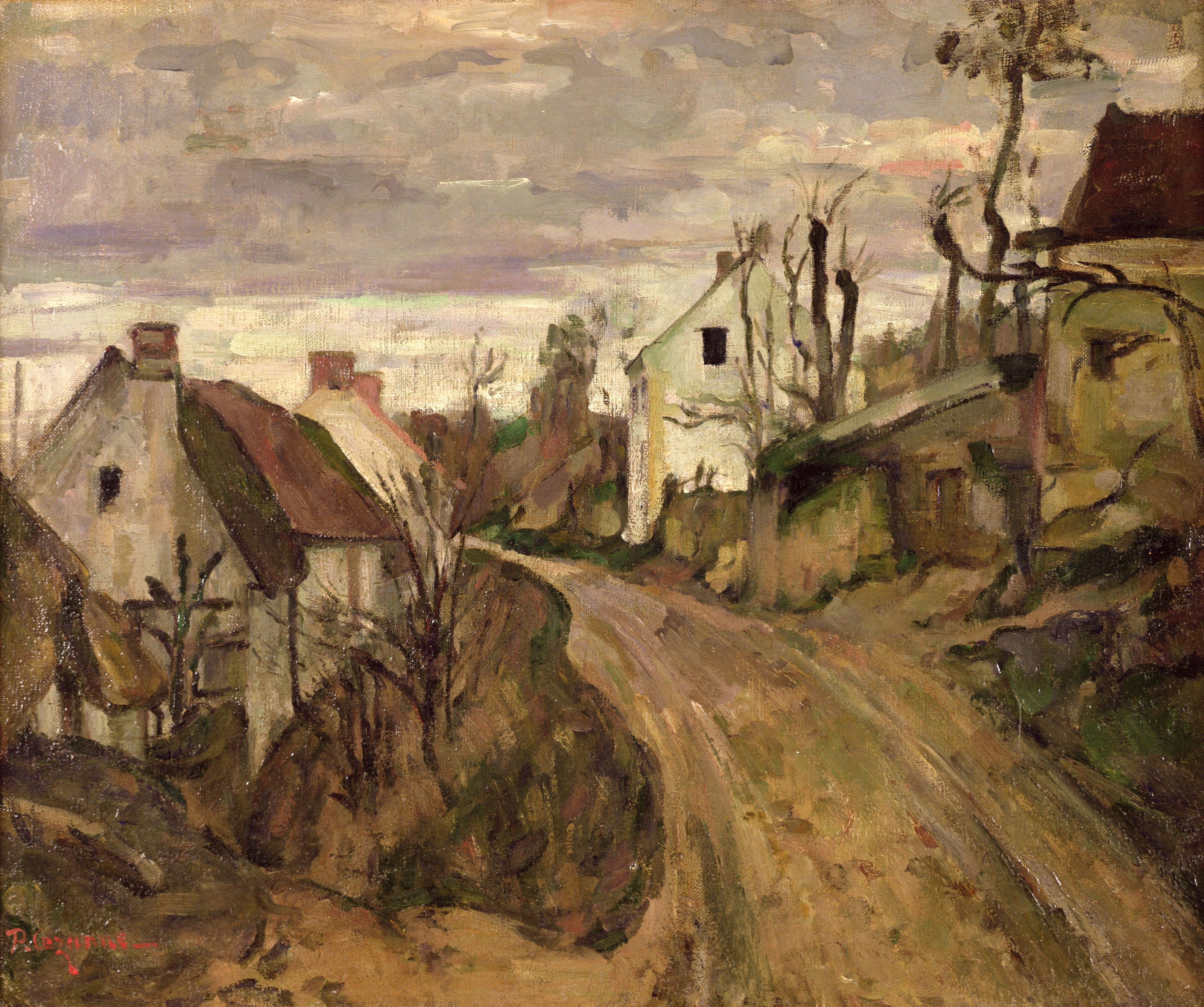3200x2676 The Village Road, Auvers Wall Mural. Paul Cezanne Your Way