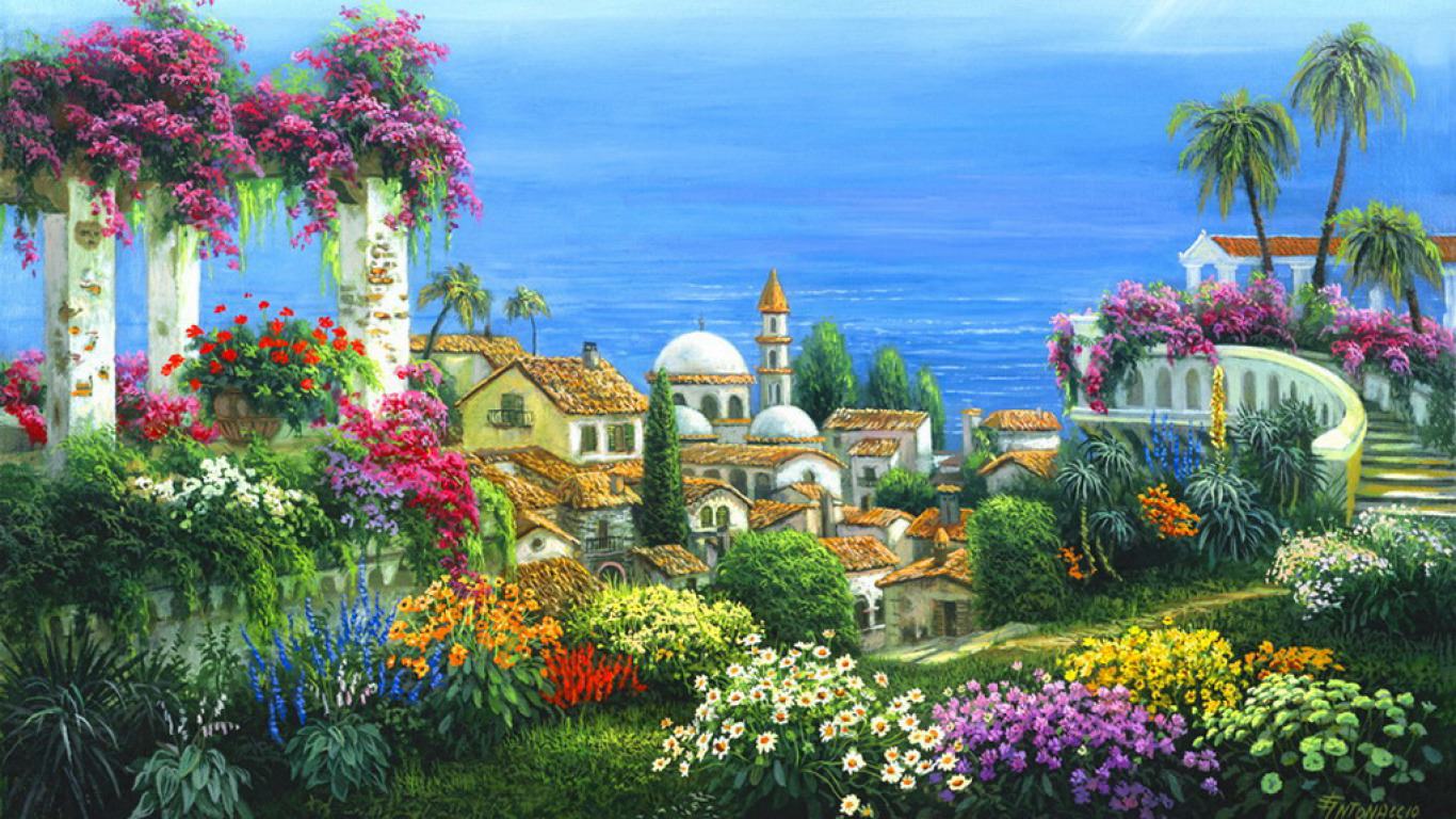 1366x768 FREE Fabulous Paintings in PSD